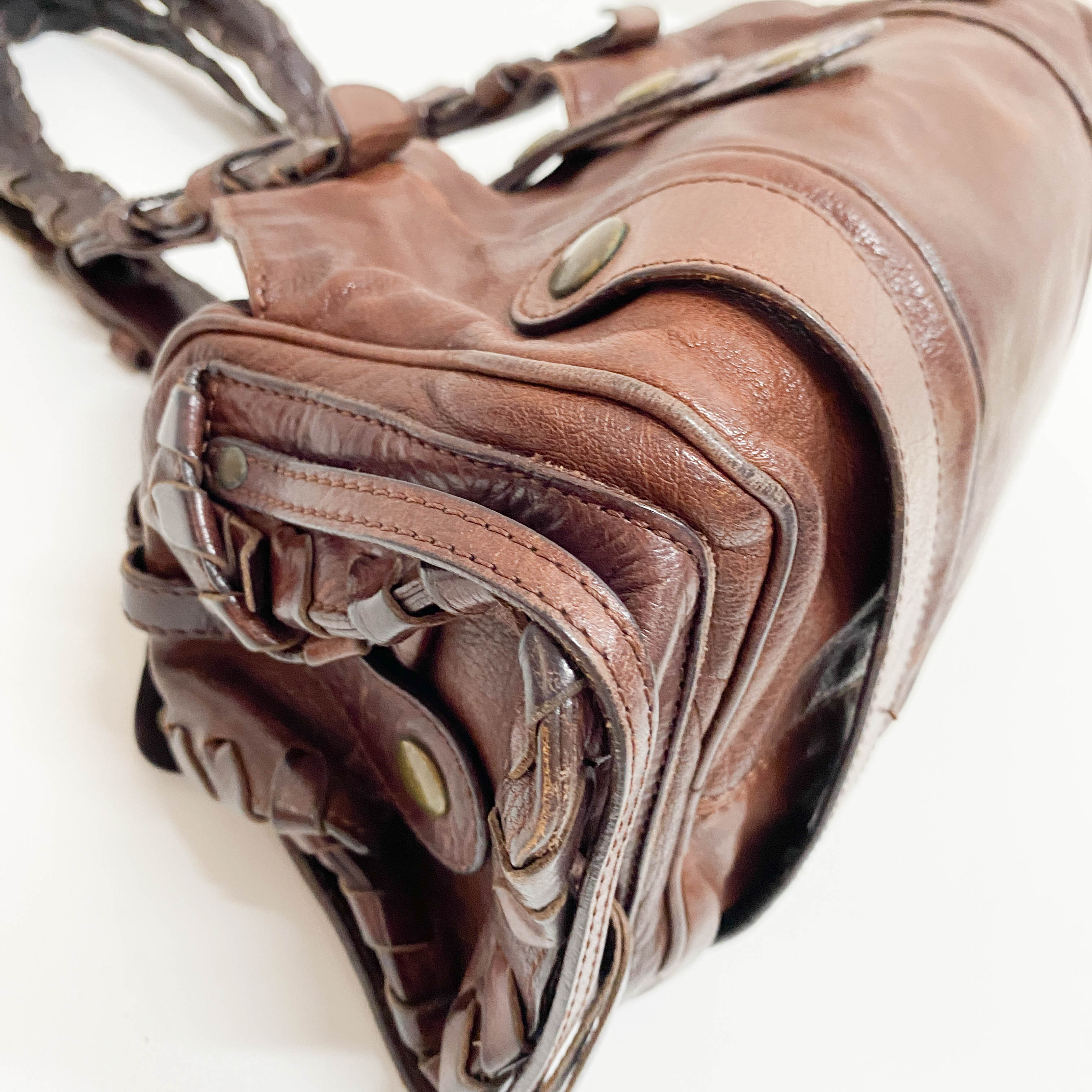Brown Leather Shoulder Bag