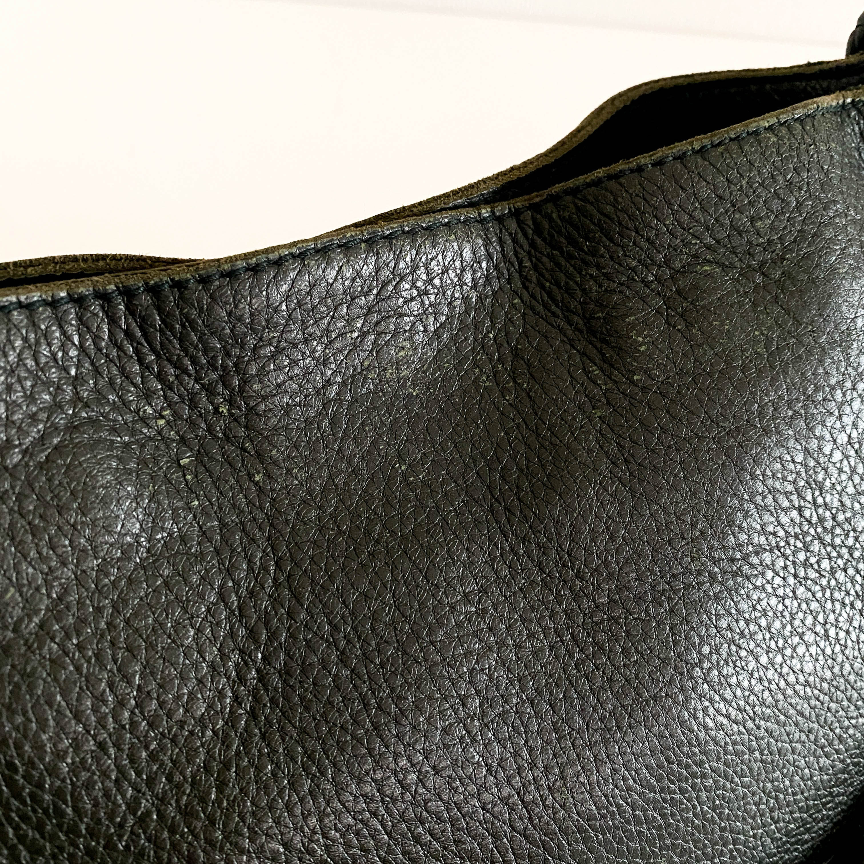 Vintage Black Leather Shoulder Bag