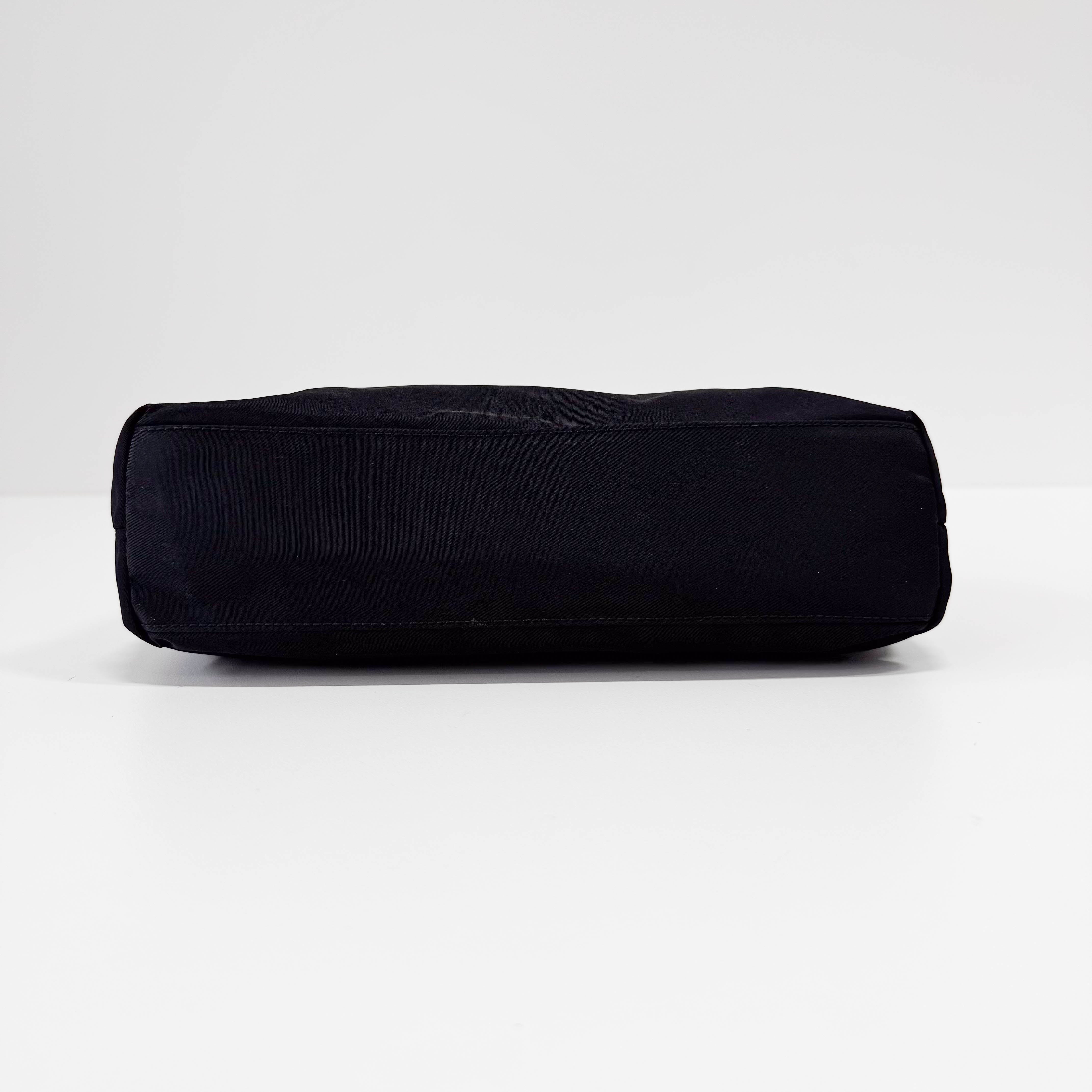 Tessuto Black Nylon Shoulder Bag