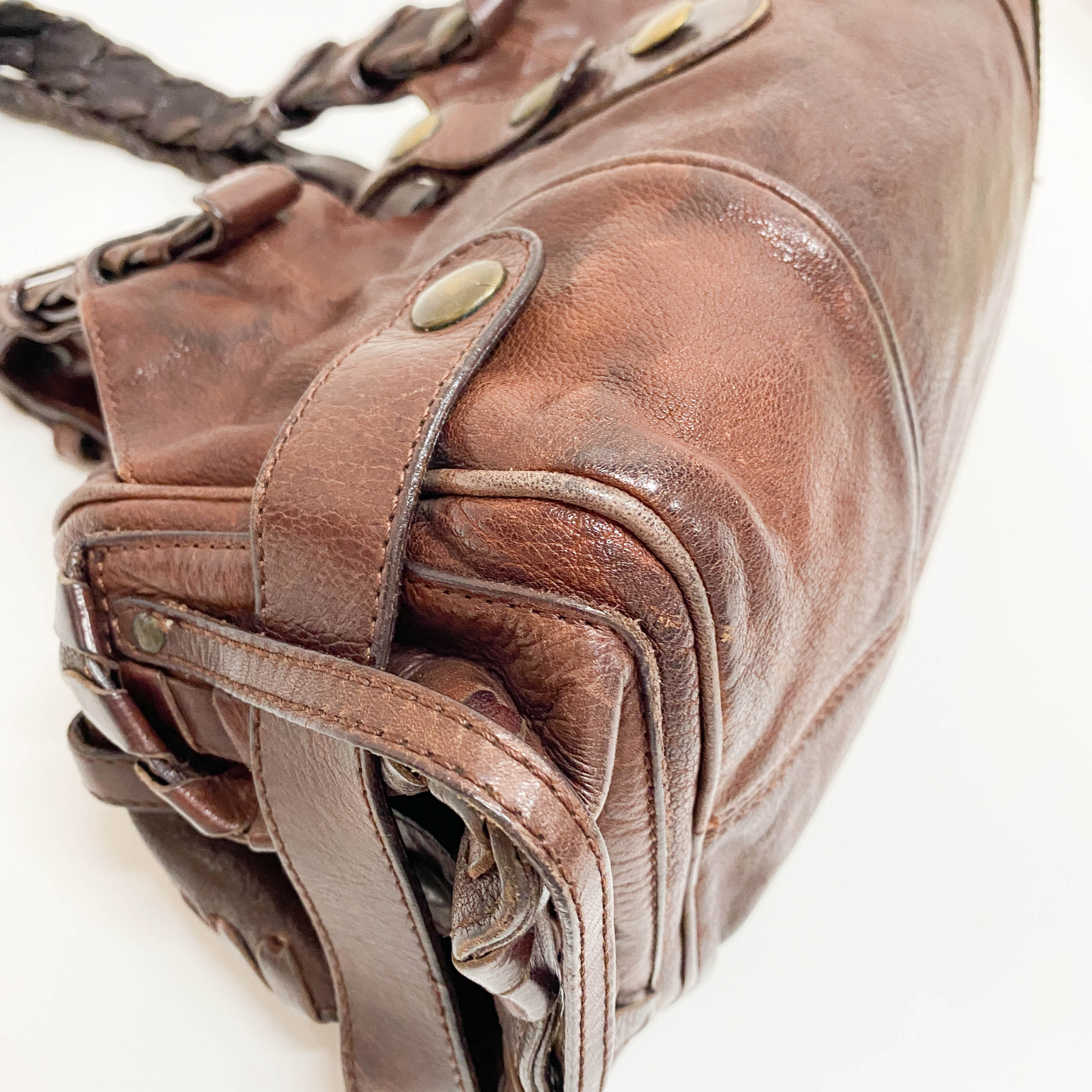 Brown Leather Shoulder Bag
