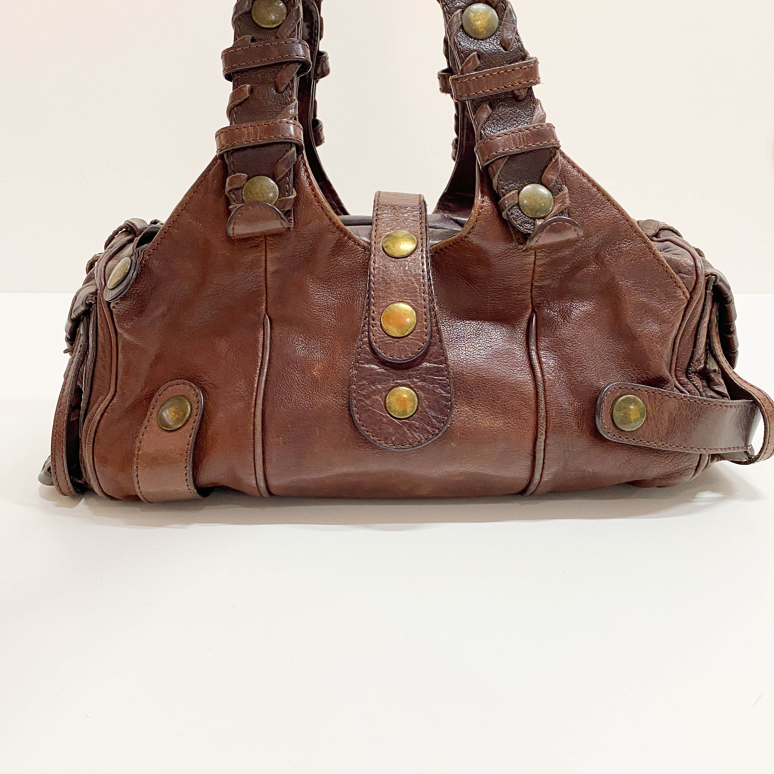 Brown Leather Shoulder Bag