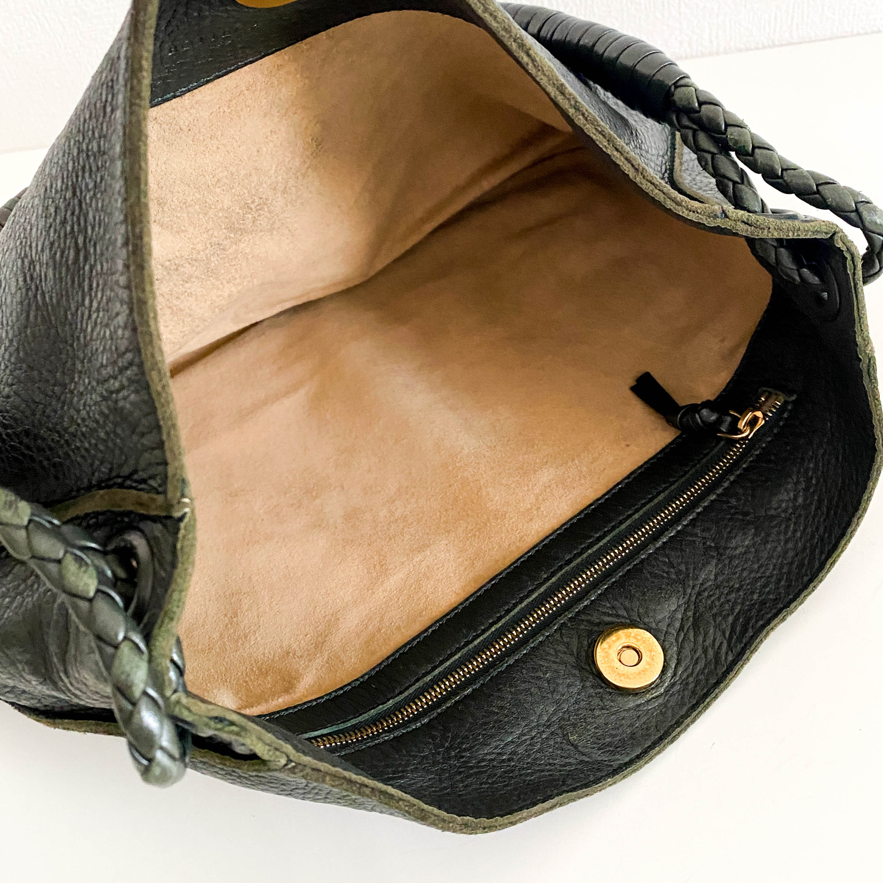 Vintage Black Leather Shoulder Bag
