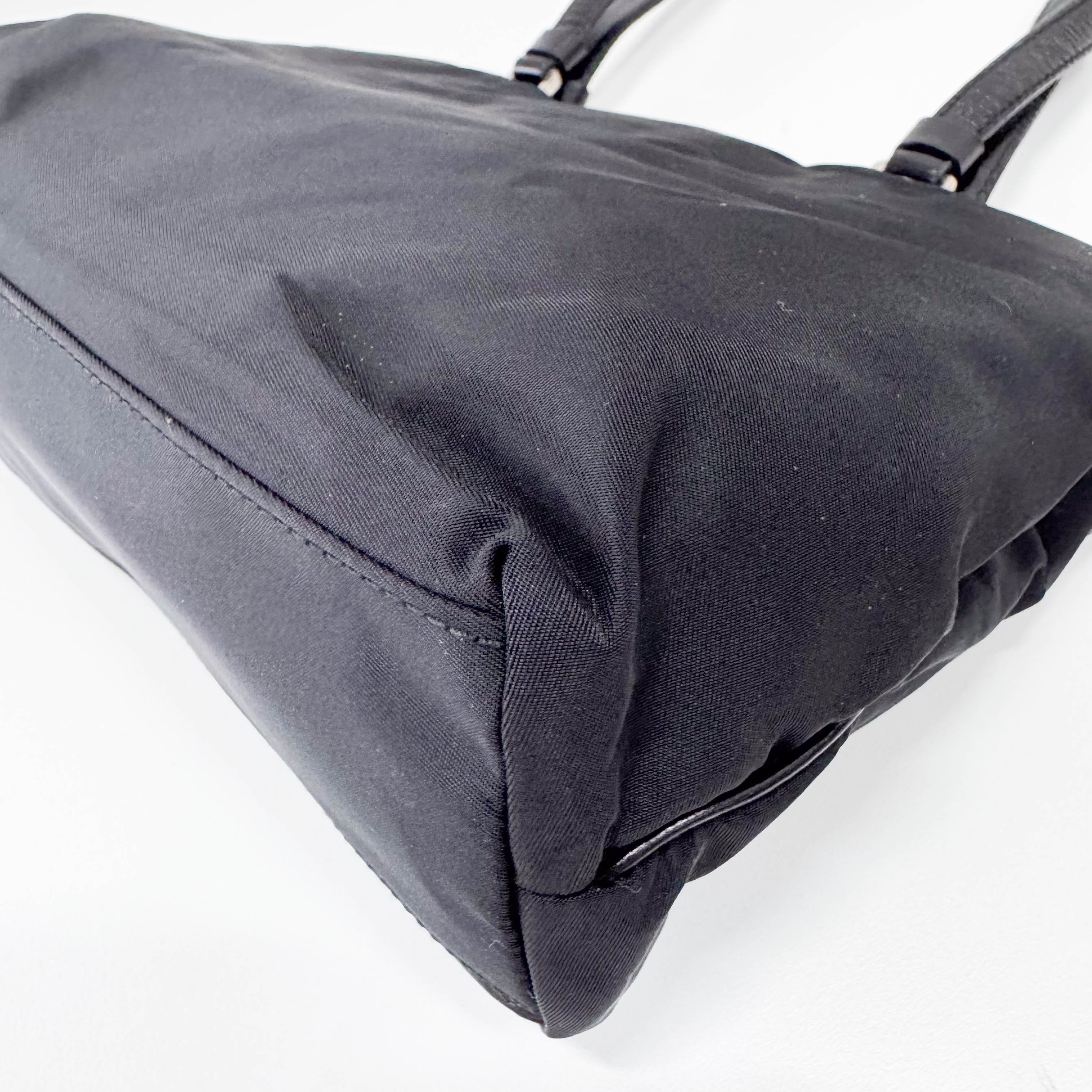 Tessuto Black Nylon Shoulder Bag