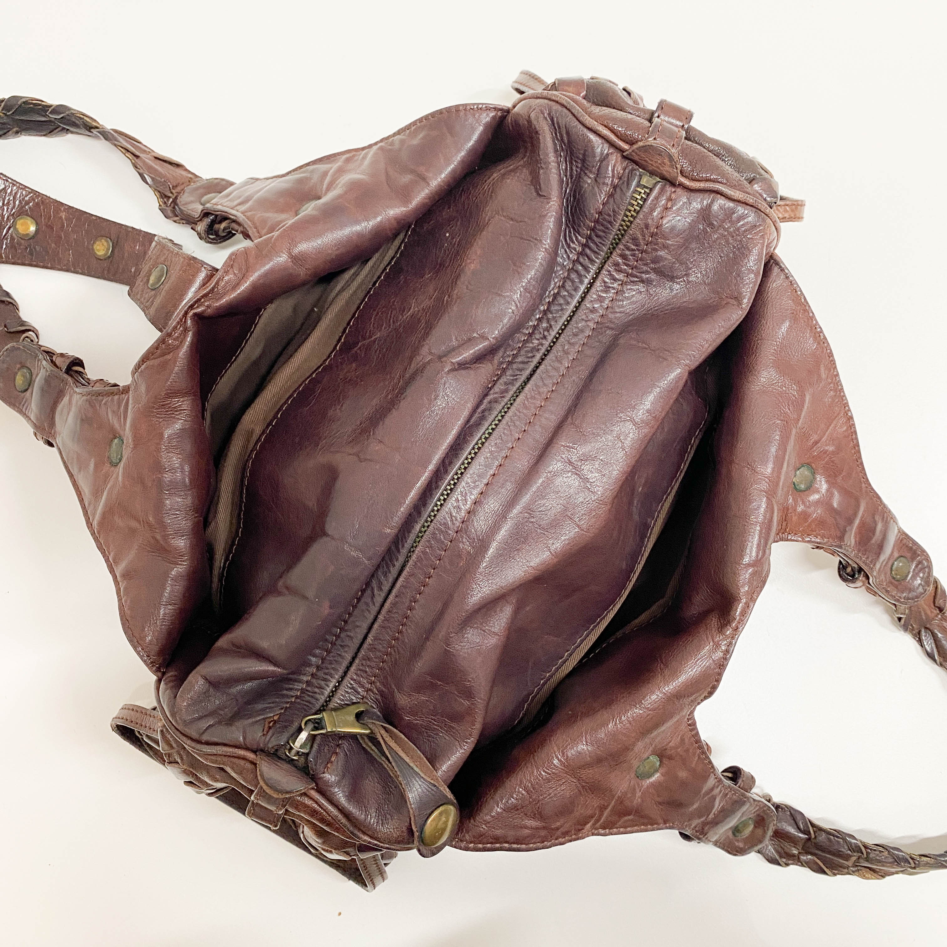 Brown Leather Shoulder Bag