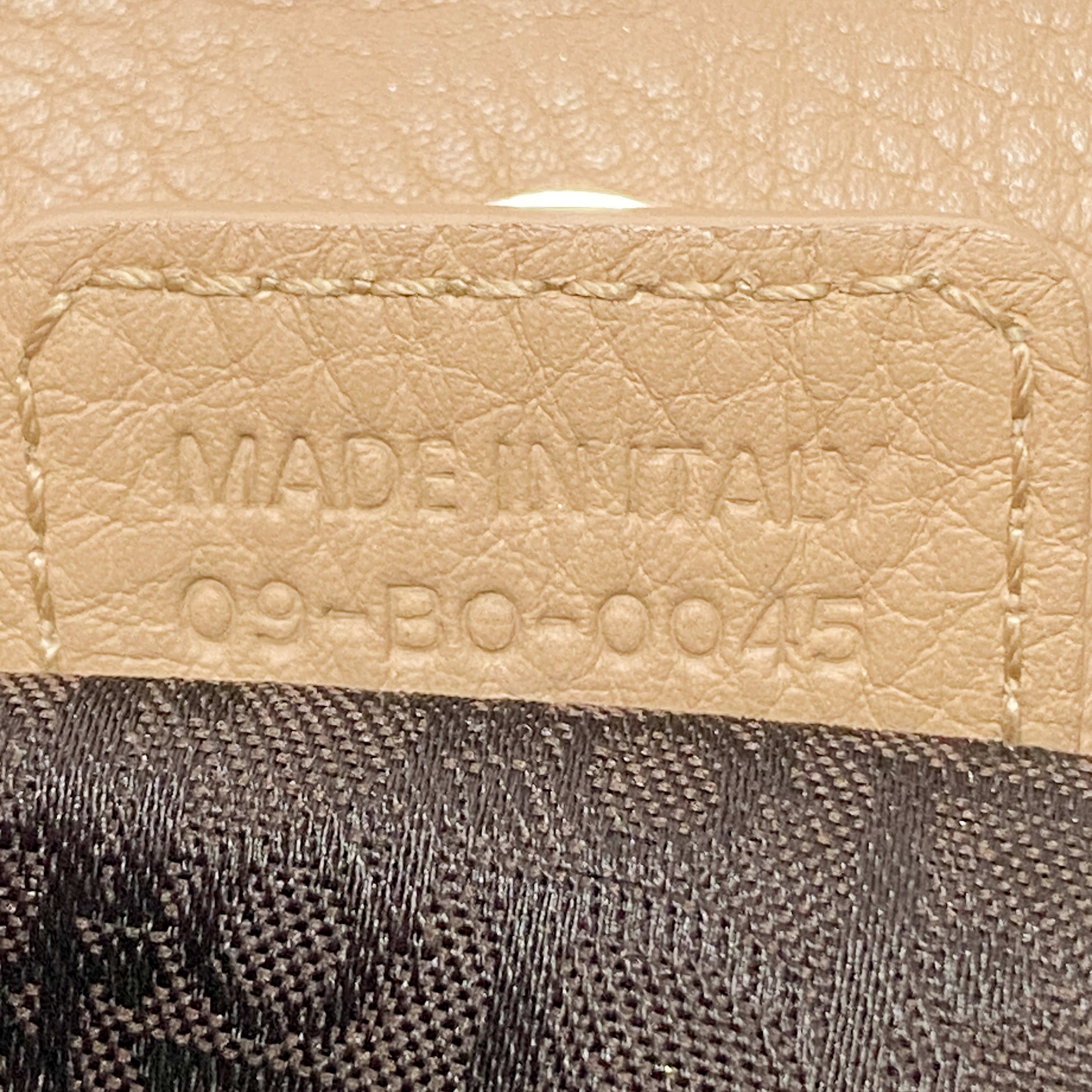 Beige Leather Handle Bag