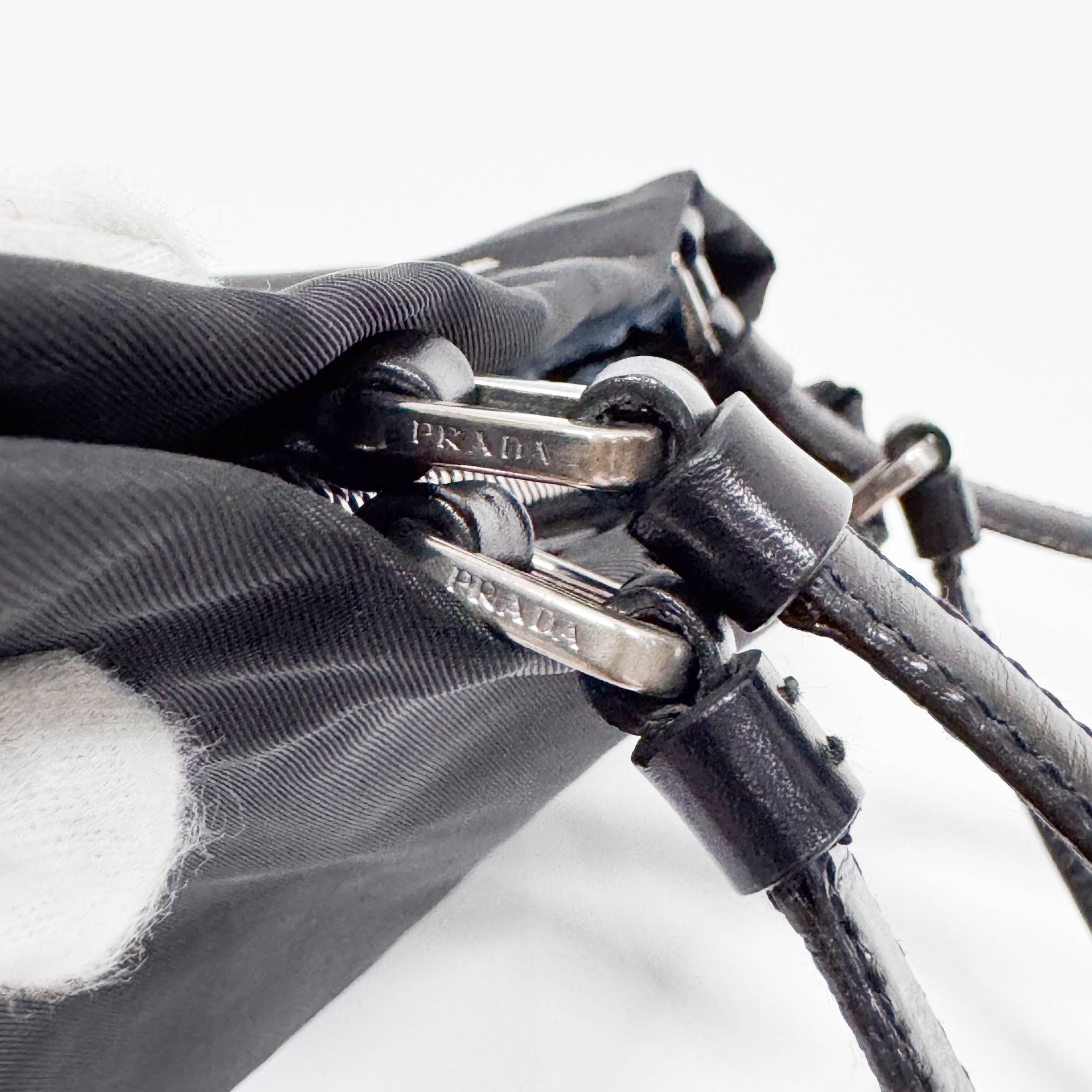 Tessuto Black Nylon Shoulder Bag