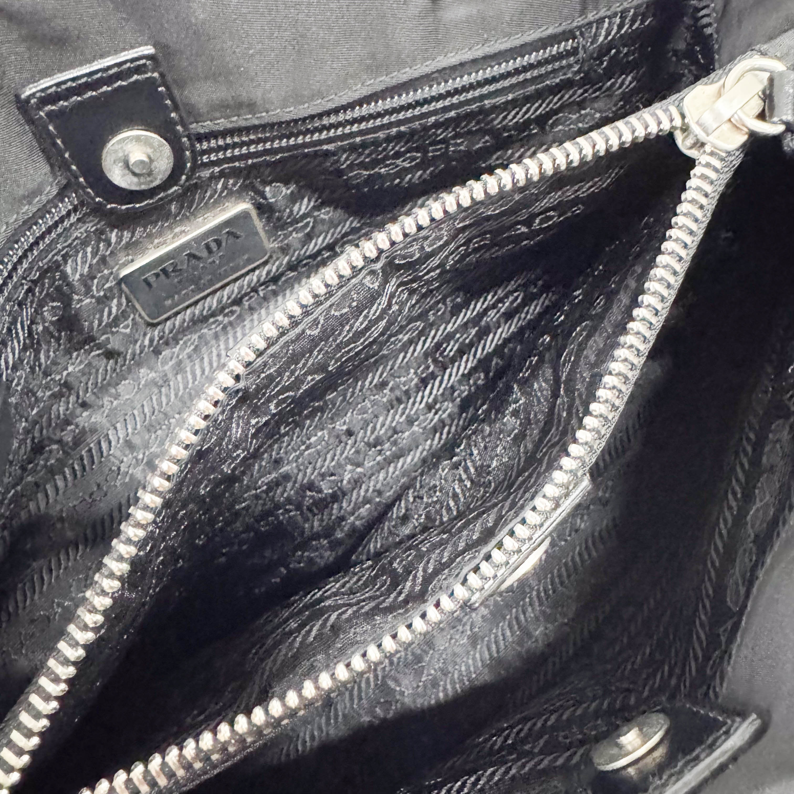 Tessuto Black Nylon Shoulder Bag