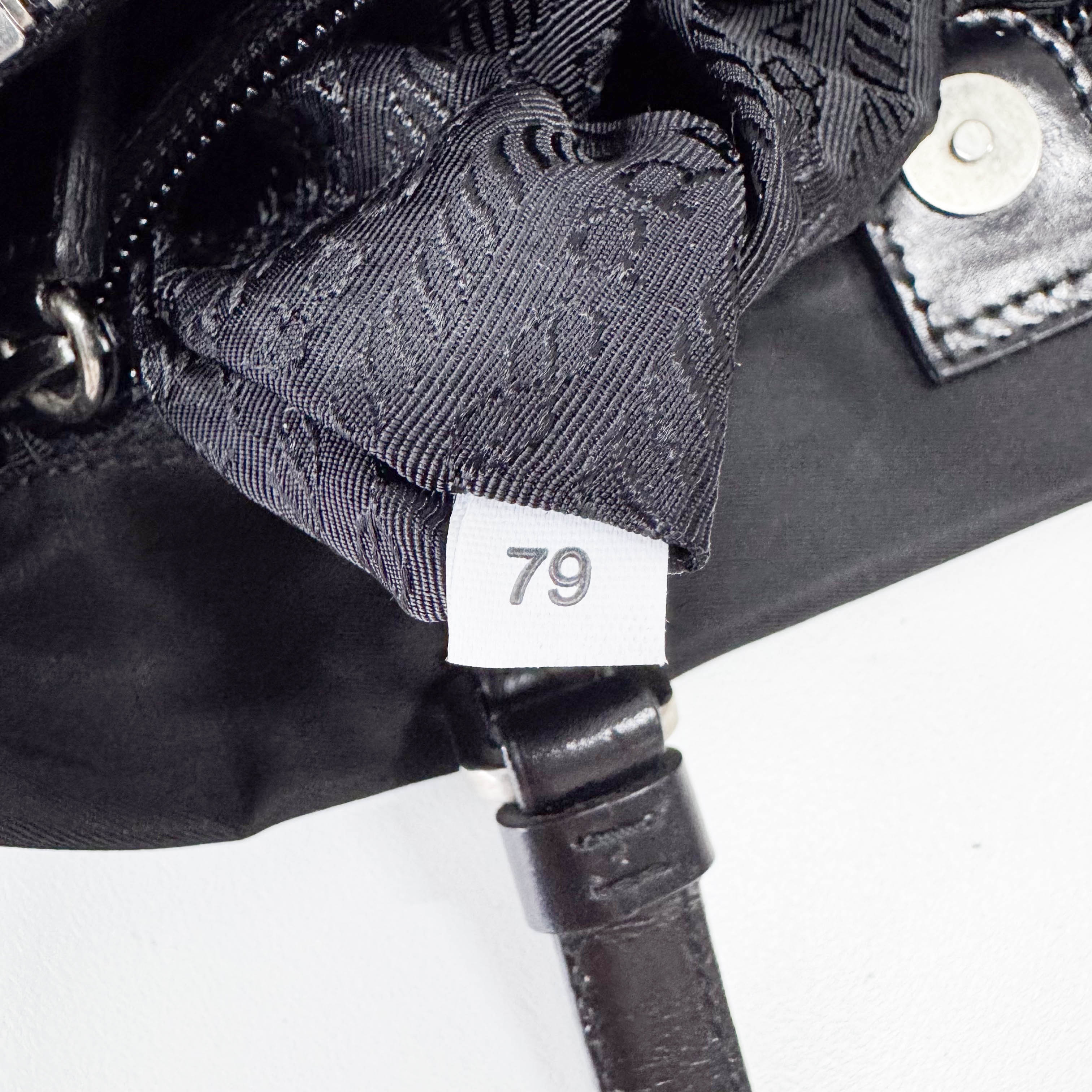 Tessuto Black Nylon Shoulder Bag