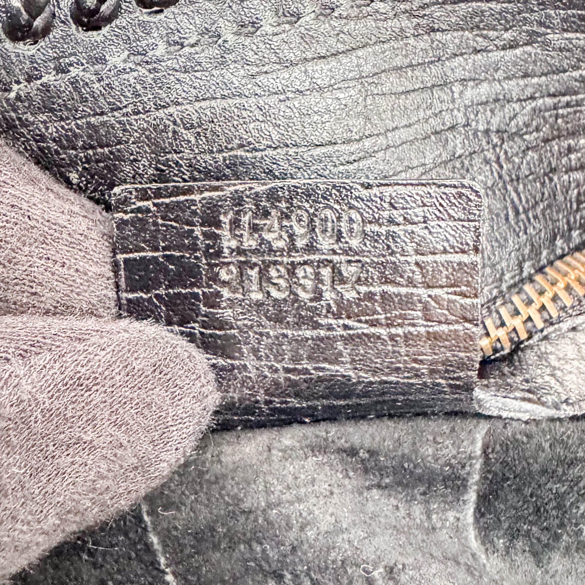 Horsebit Black Leather Hobo Shoulder Bag