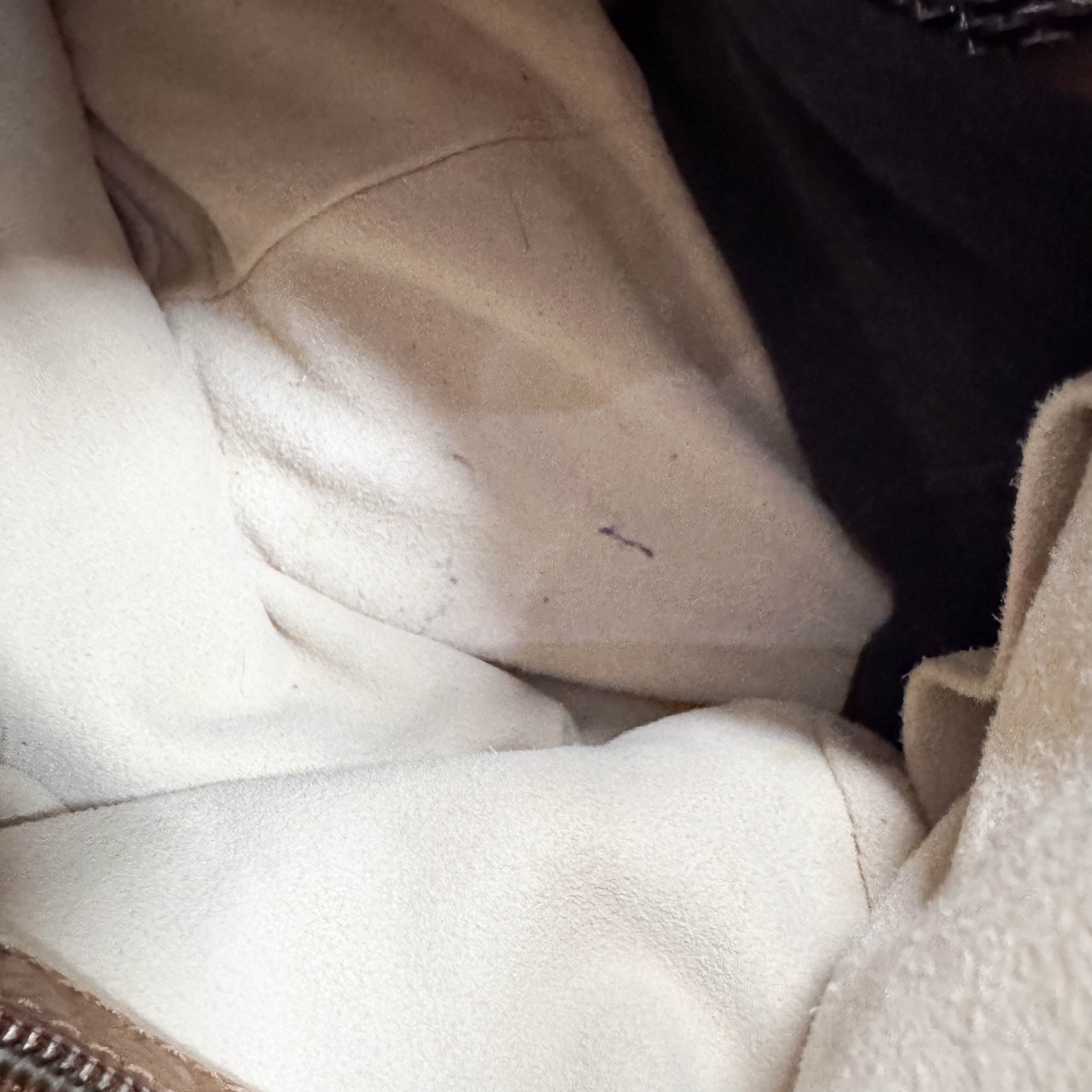 Brown Ostrich Leather Shoulder Bag