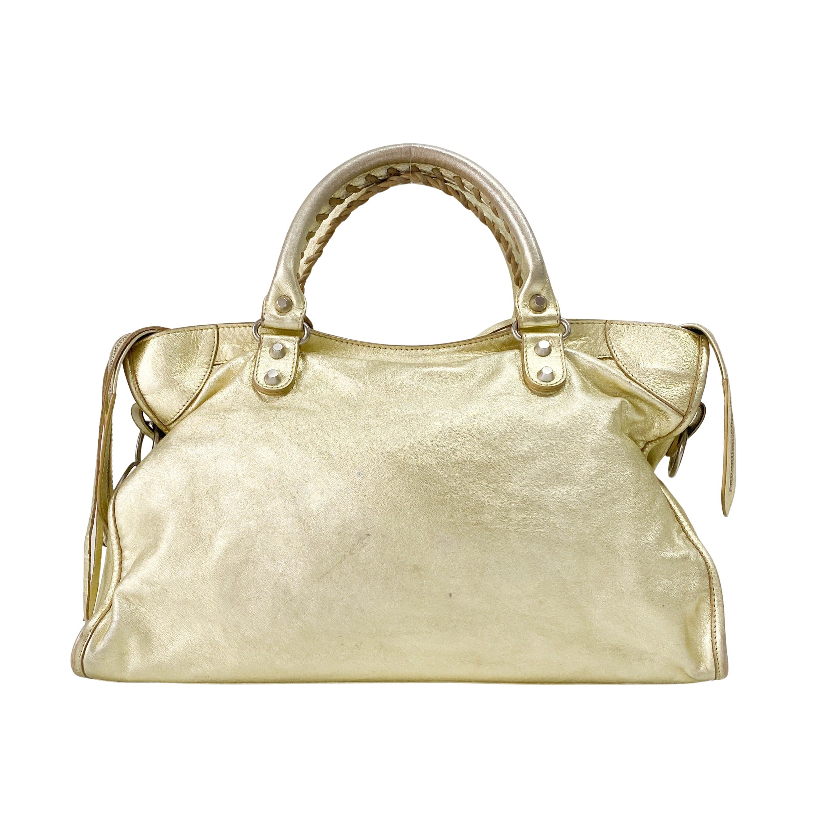 Le City Gold Leather Bag