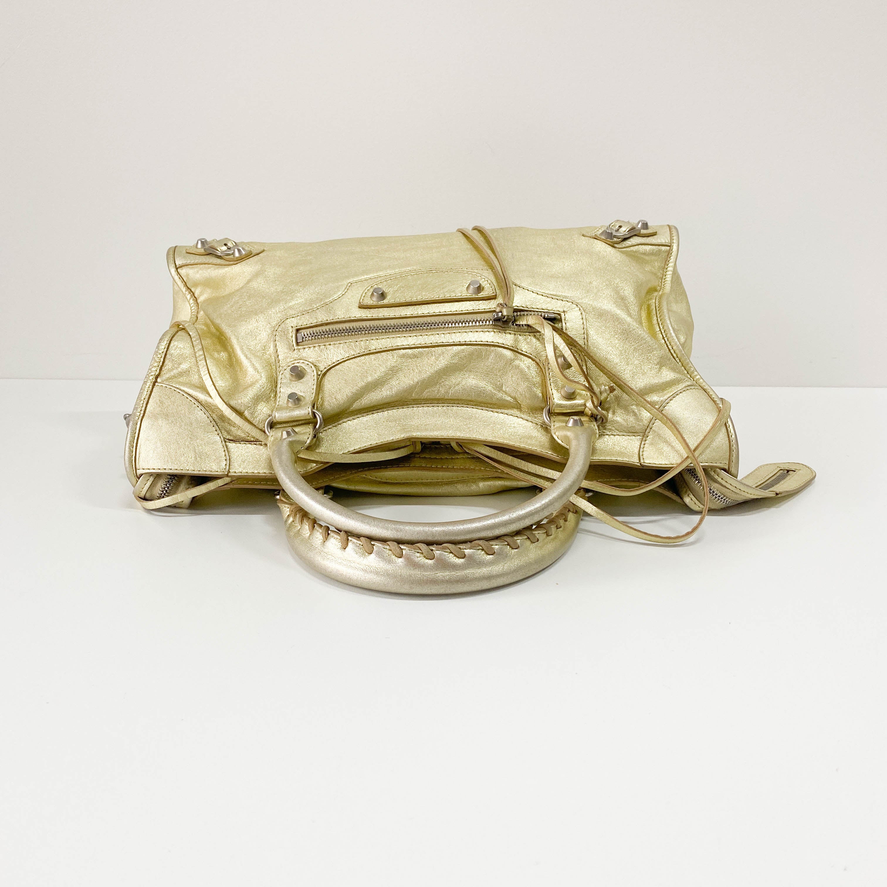 Le City Gold Leather Bag