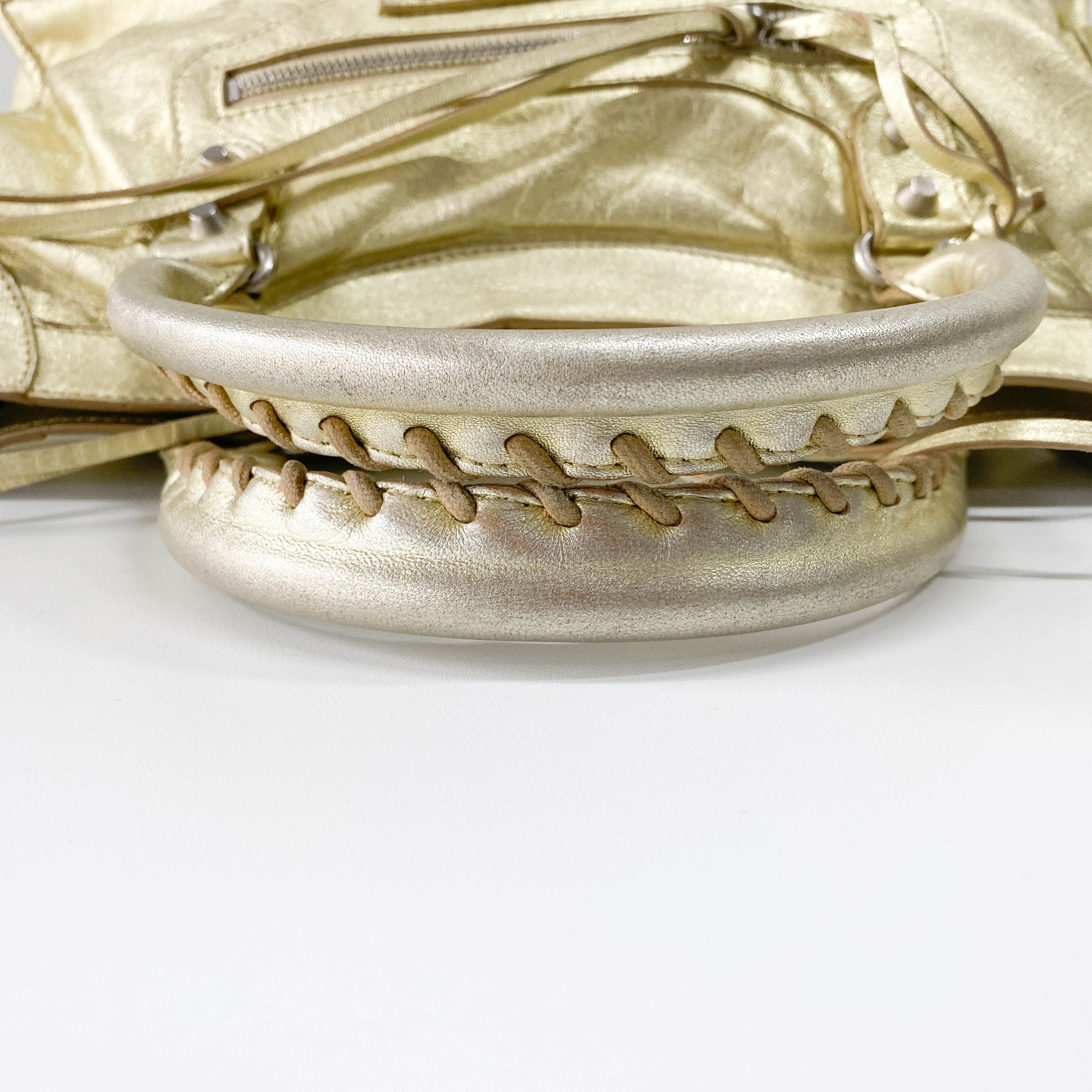 Le City Gold Leather Bag