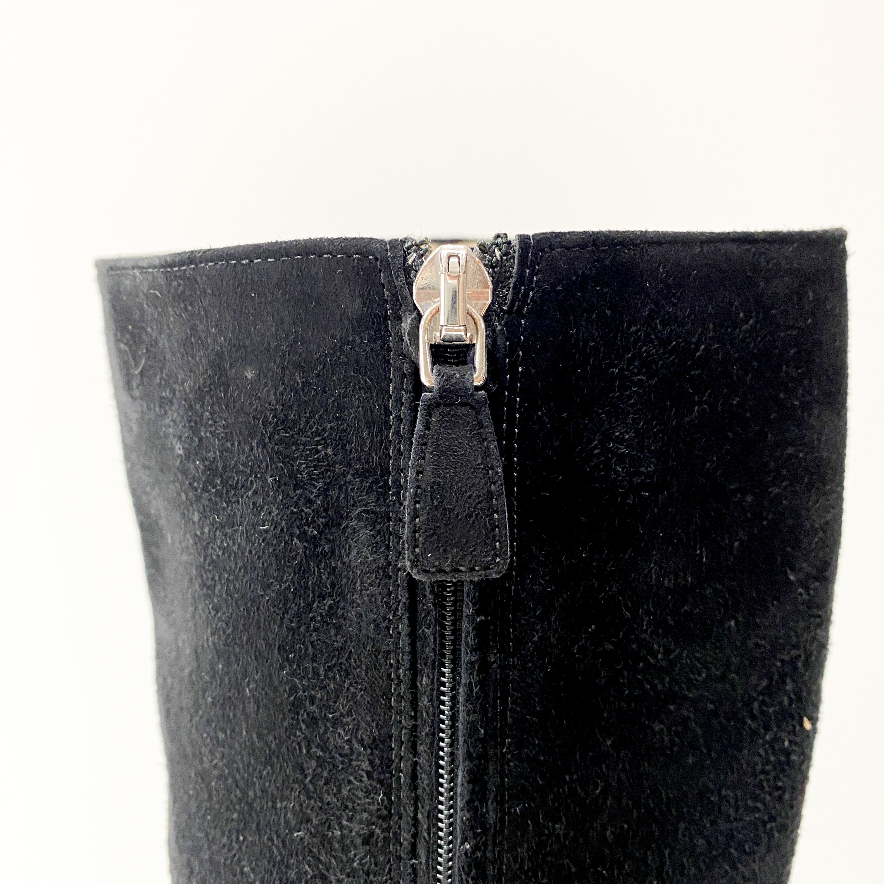 Black Suede Long Boots