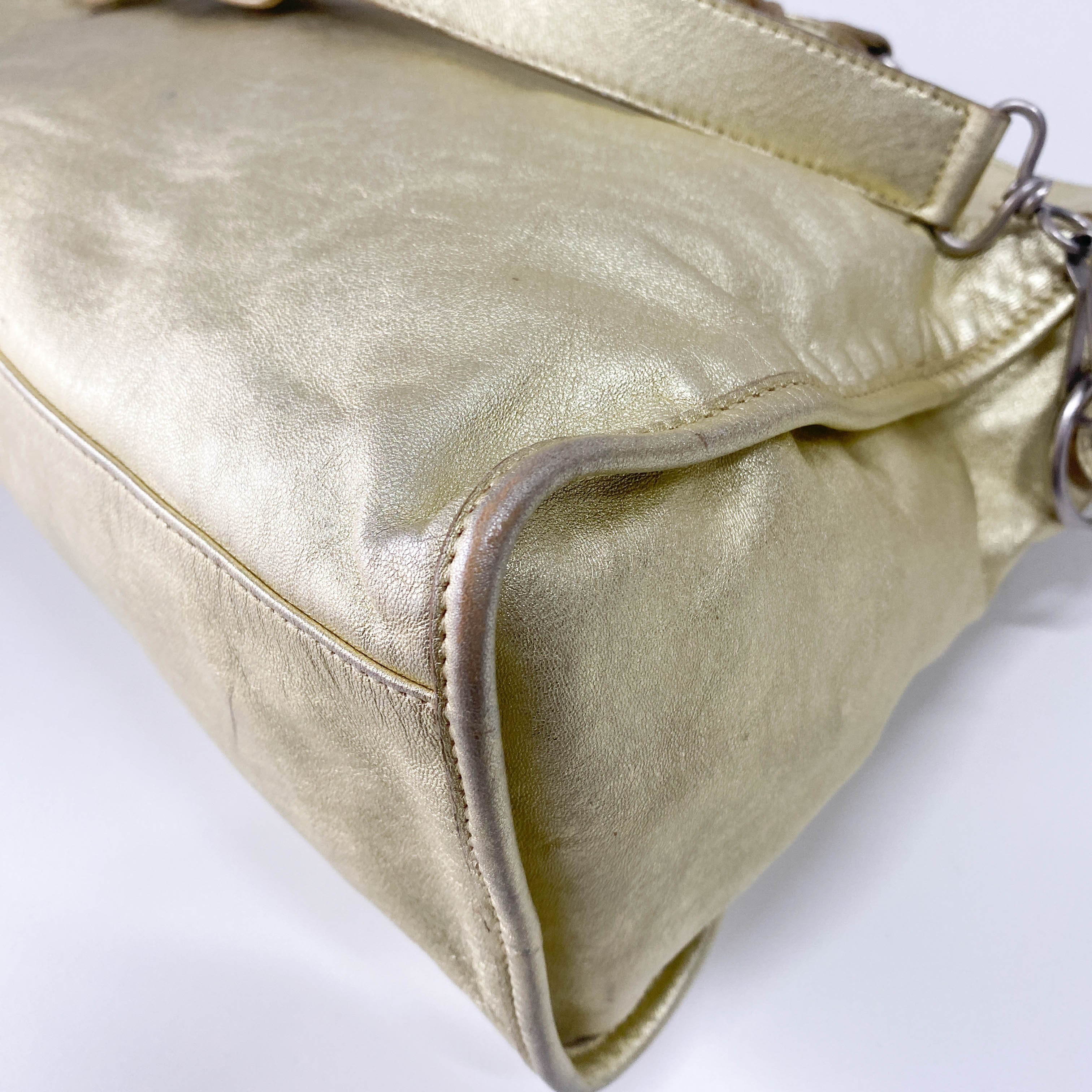 Le City Gold Leather Bag