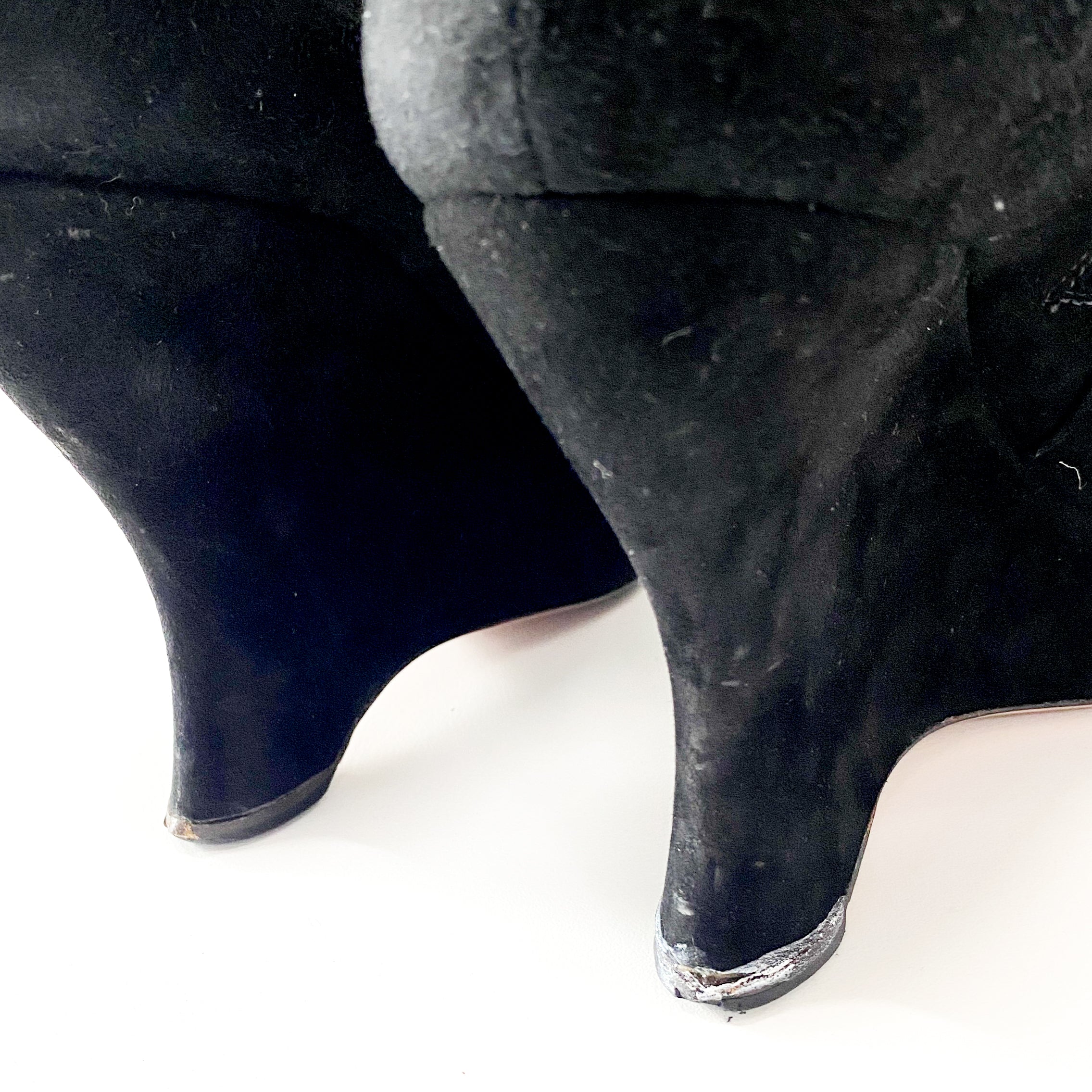 Black Suede Long Boots