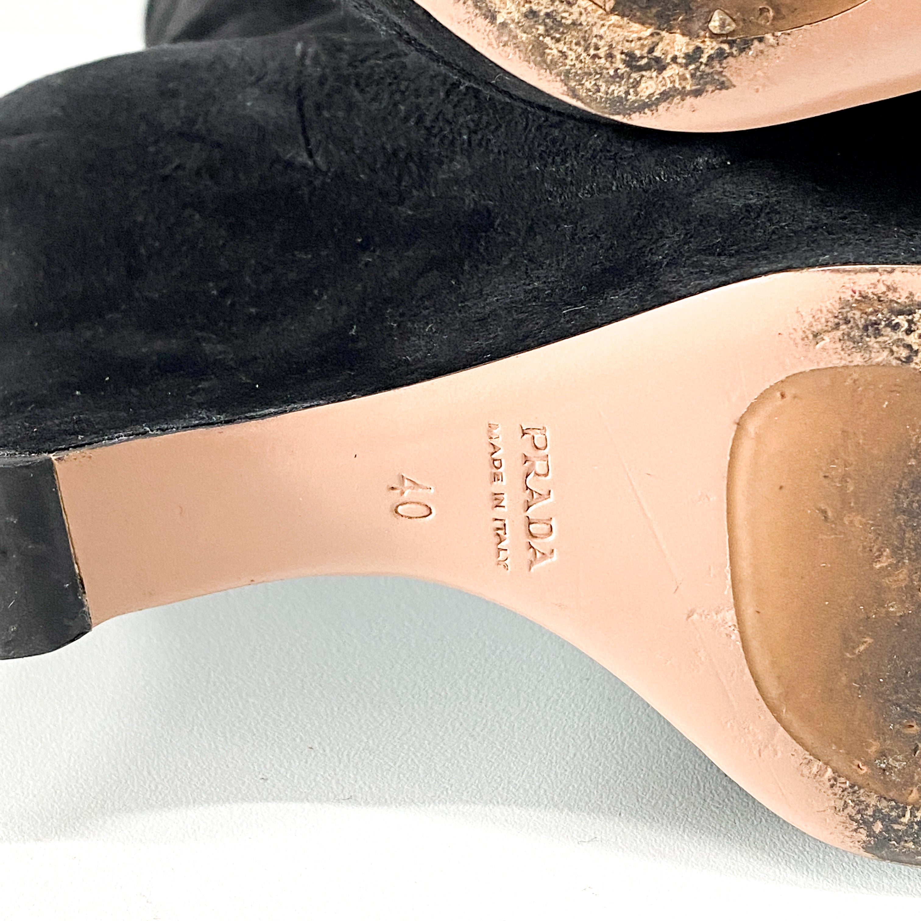 Black Suede Long Boots