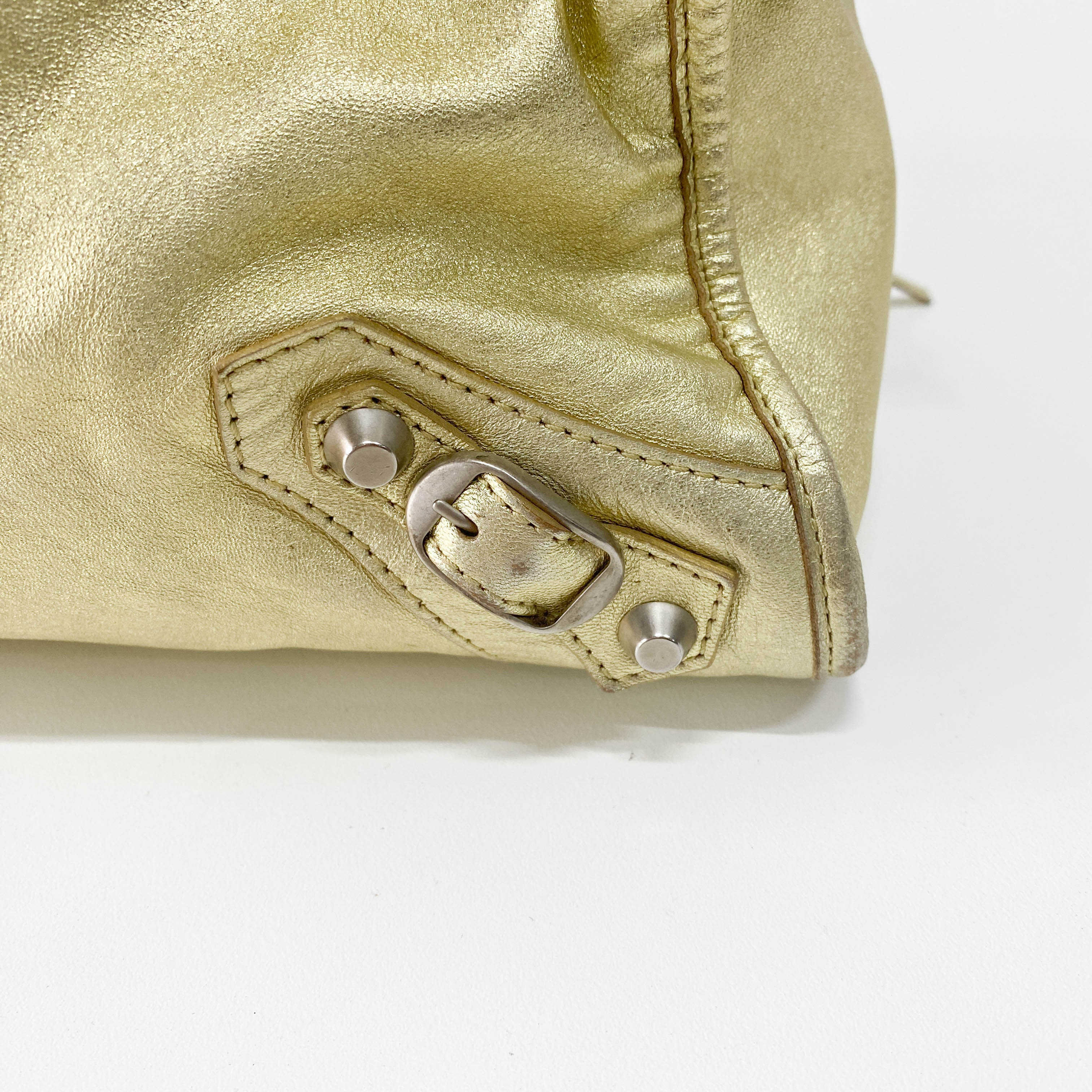 Le City Gold Leather Bag