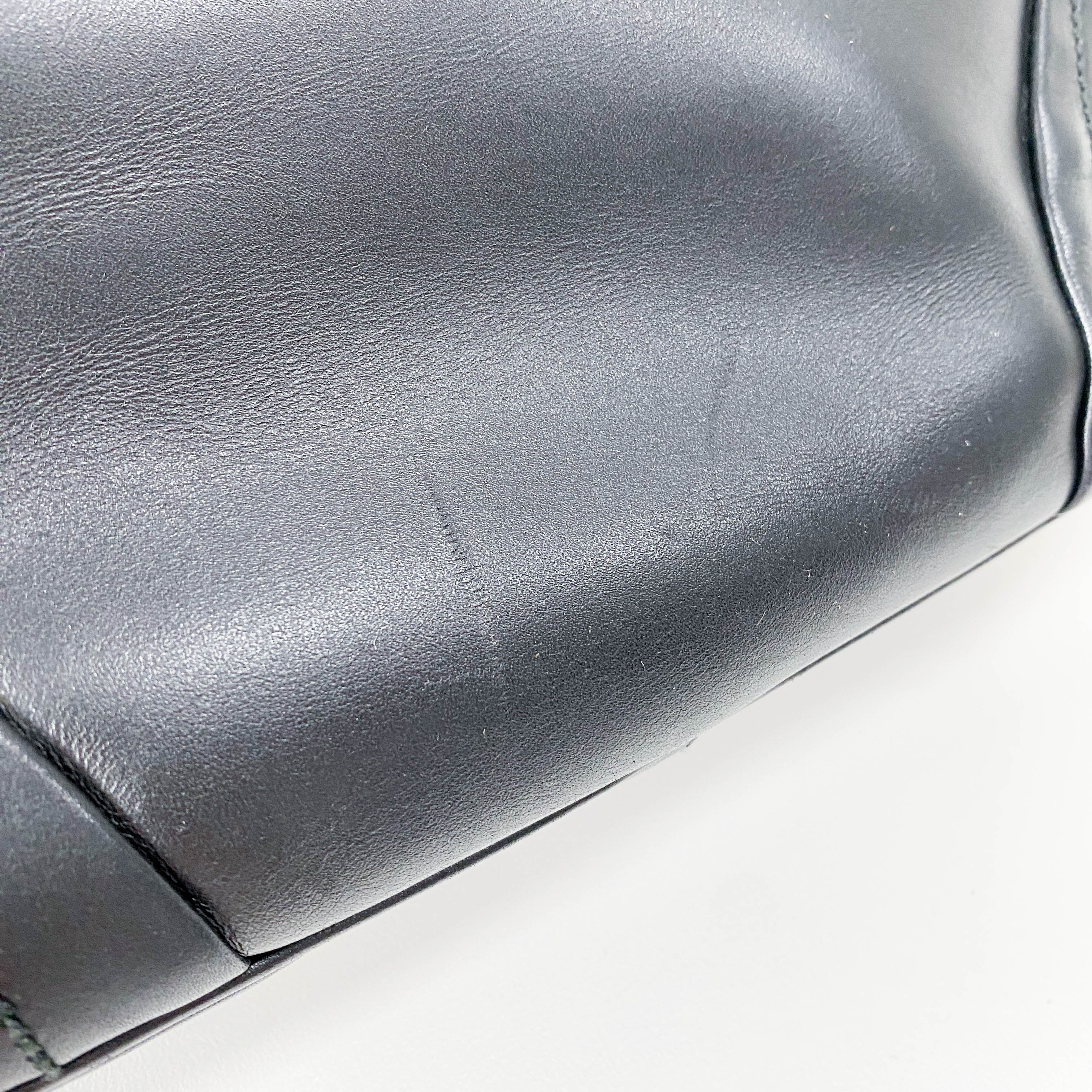 Archive Black Leather Shoulder Bag