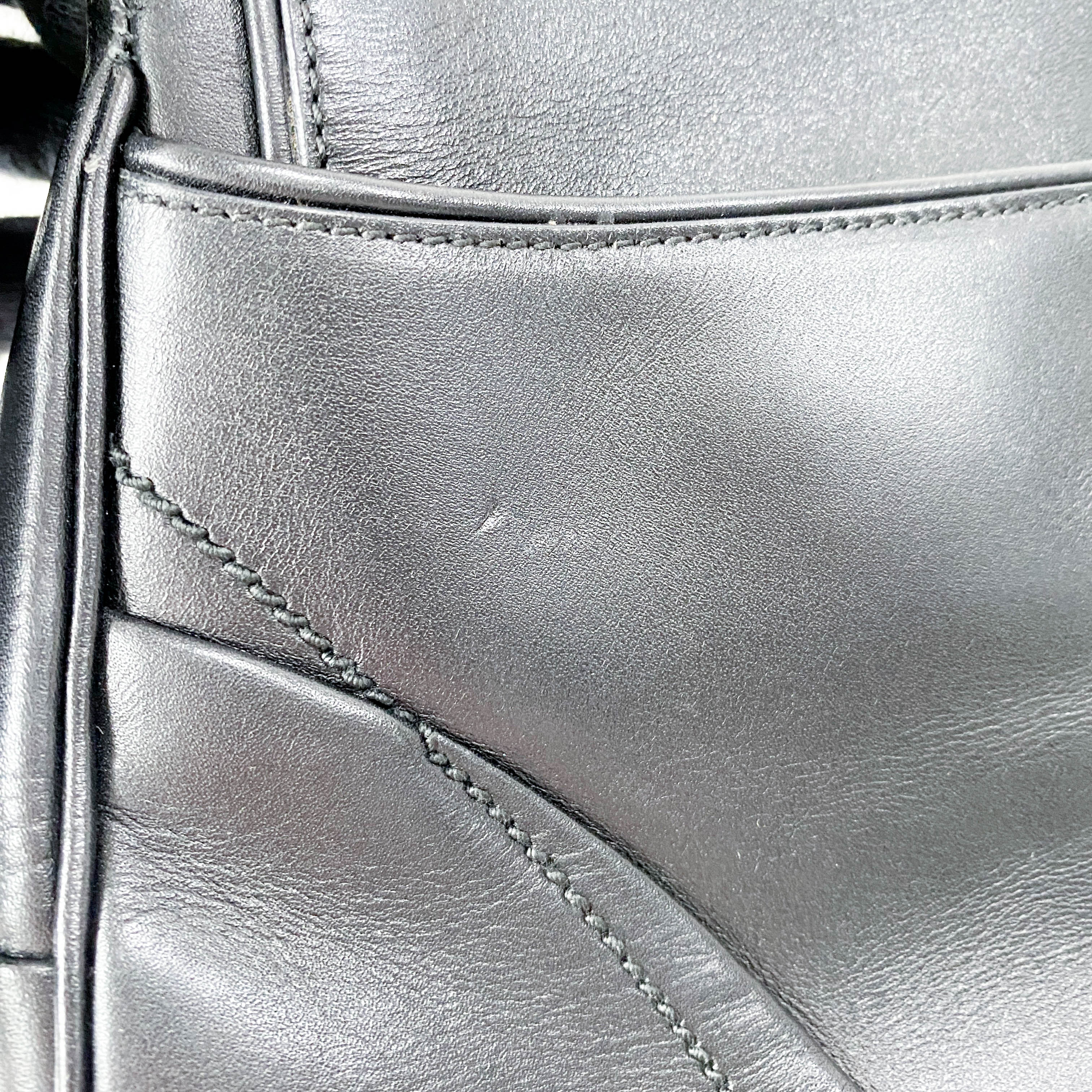 Archive Black Leather Shoulder Bag