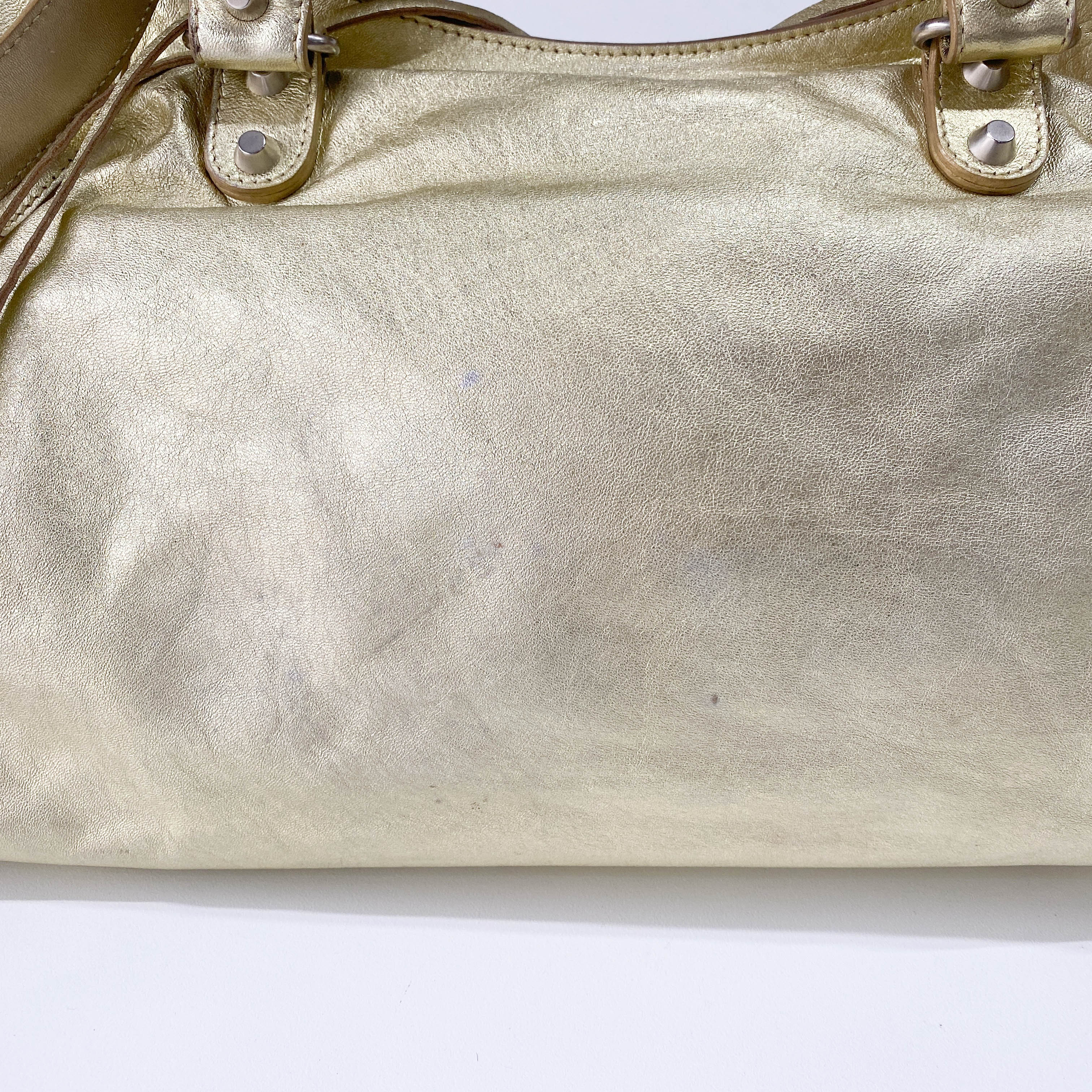 Le City Gold Leather Bag