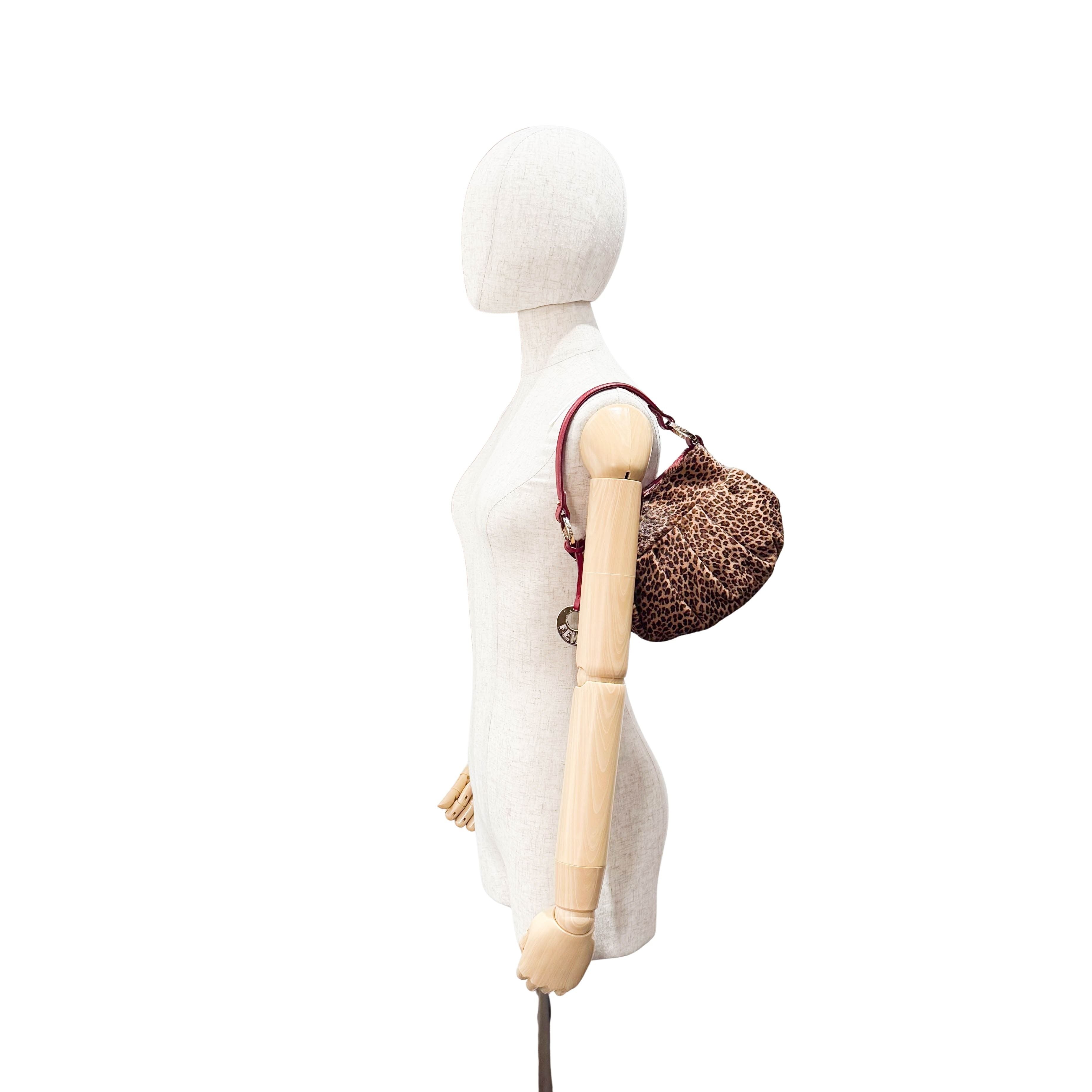 Leopard Print Pony Hair Shoulder Bag