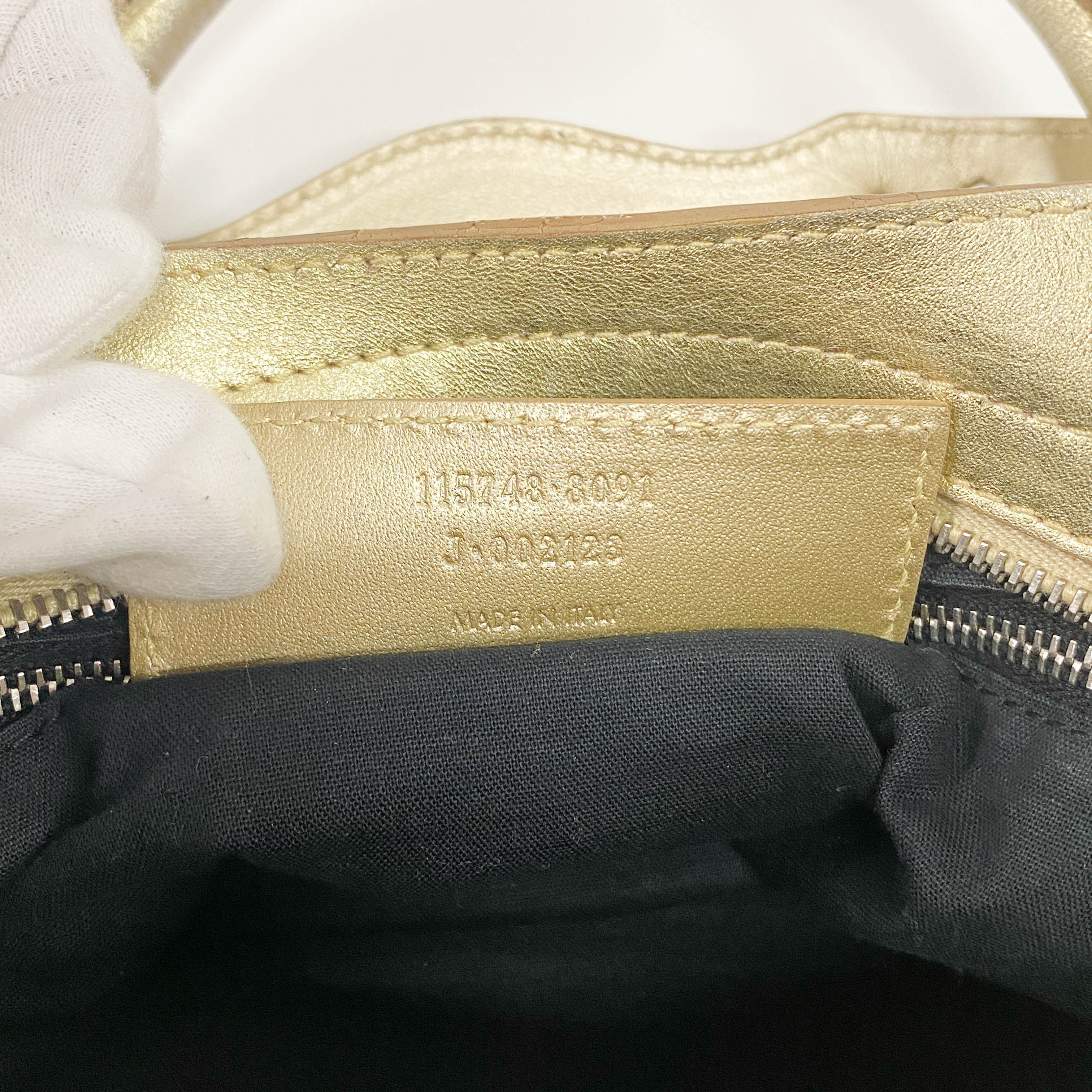 Le City Gold Leather Bag