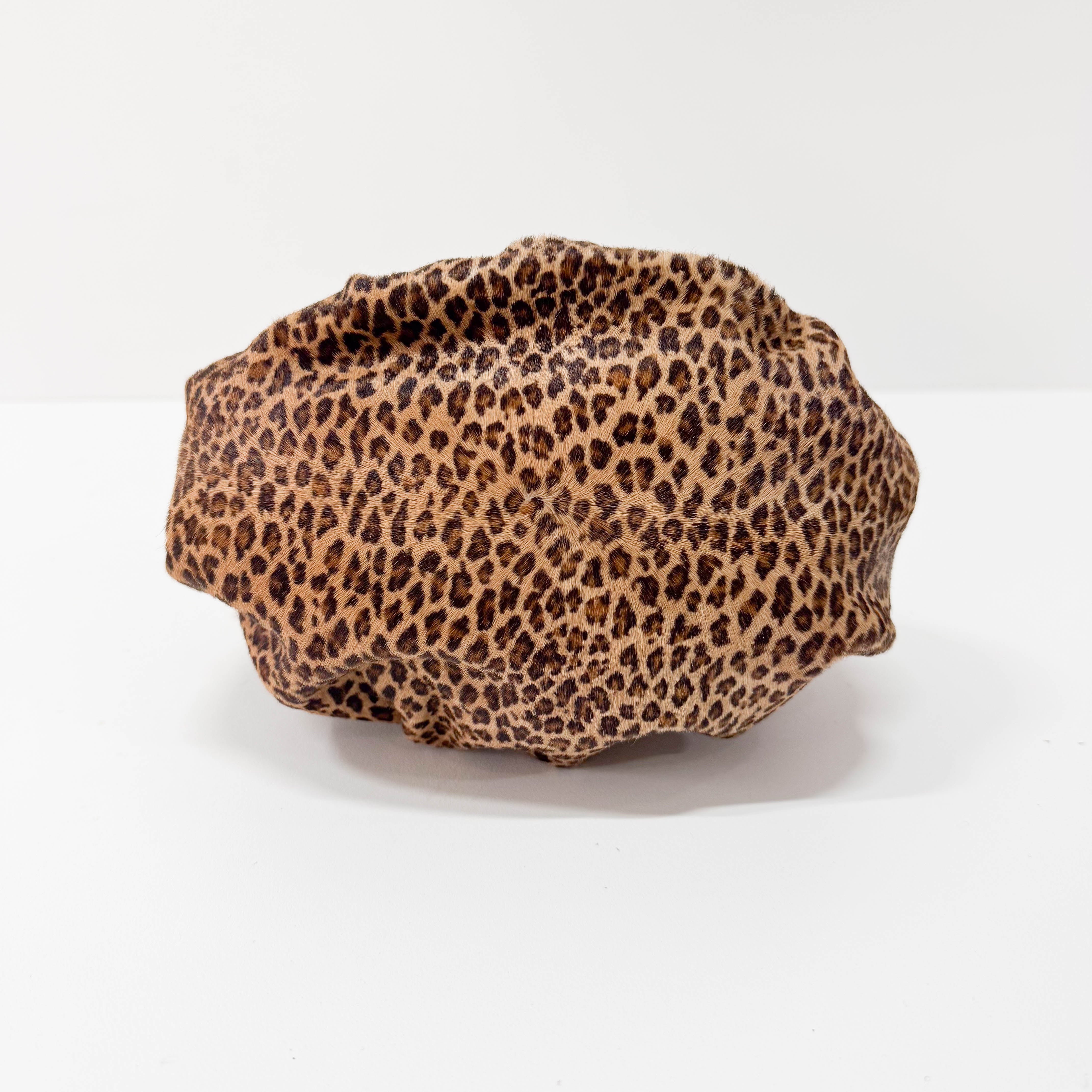 Leopard Print Pony Hair Shoulder Bag