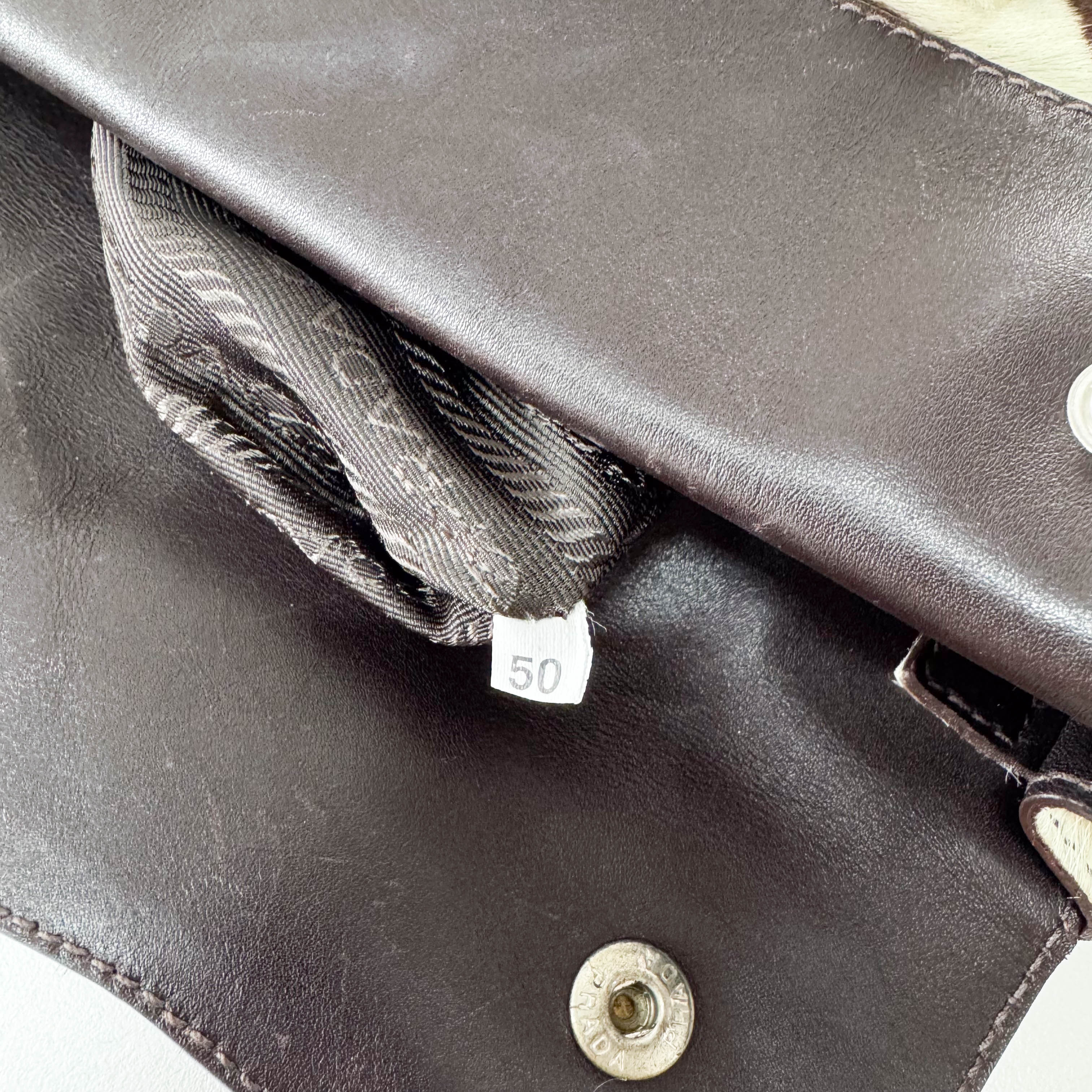 Neutral Zebra Print Pony Hair Shoulder Bag