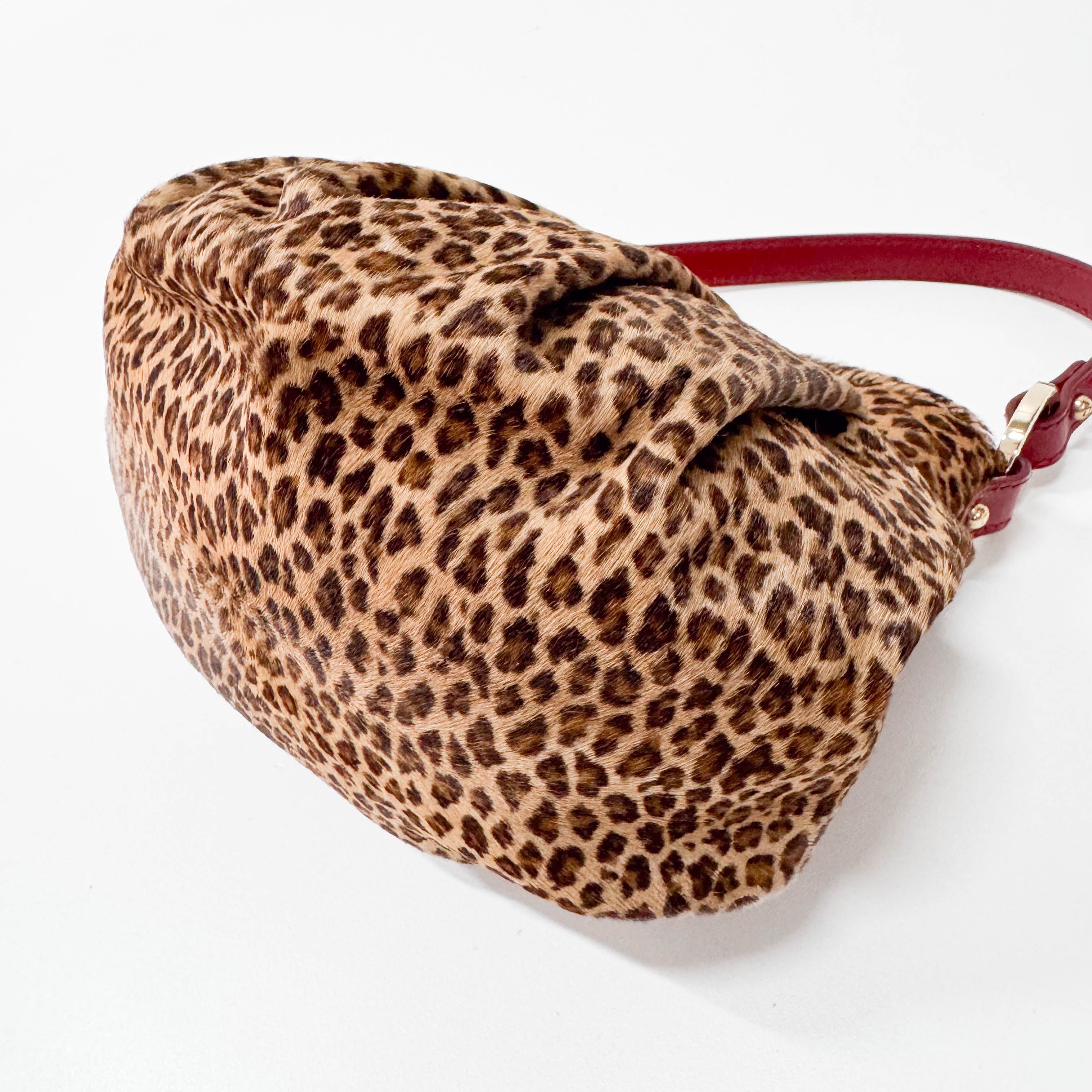 Leopard Print Pony Hair Shoulder Bag