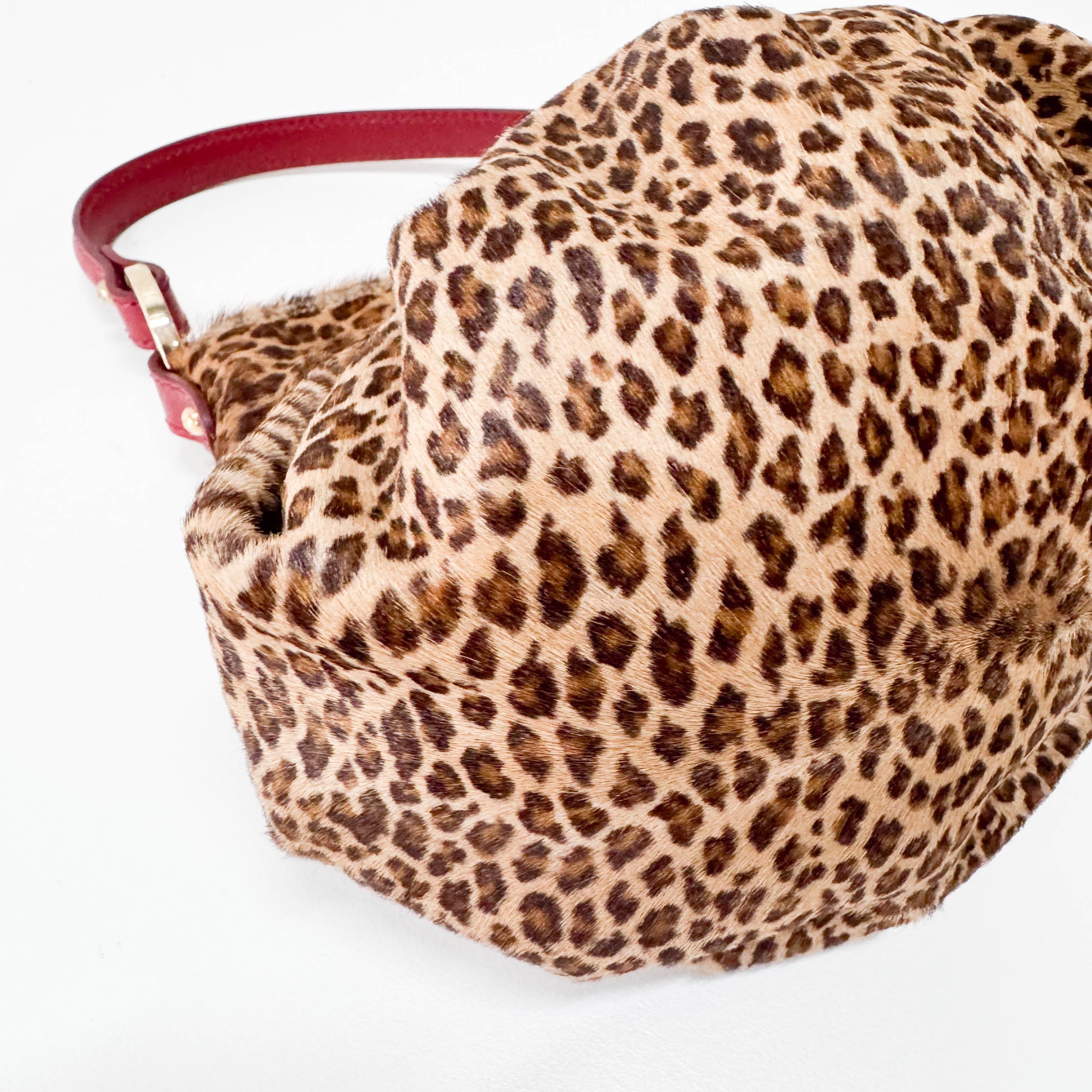 Leopard Print Pony Hair Shoulder Bag