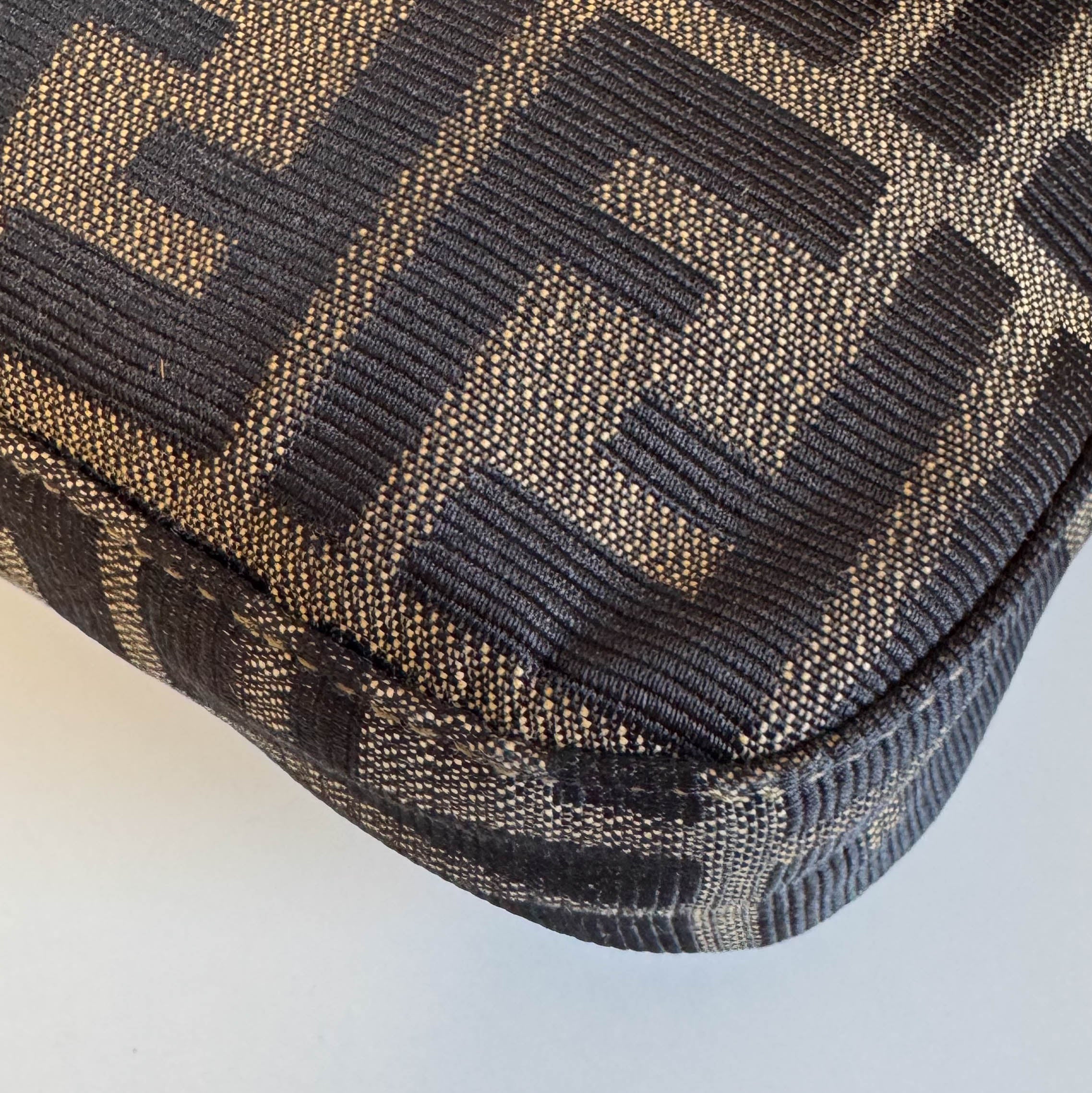 Baguette Zucca Shoulder Bag with Gold Hardware