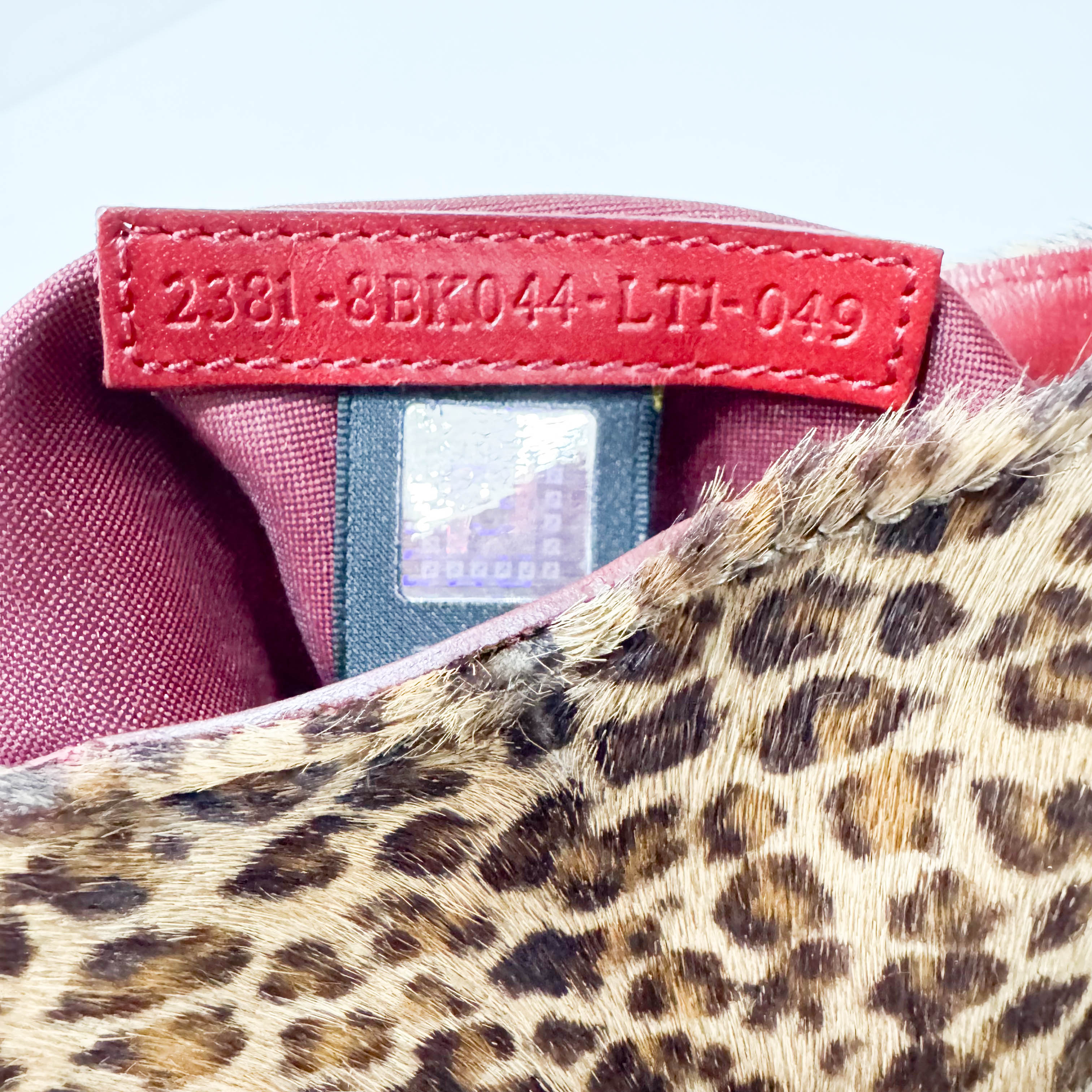 Leopard Print Pony Hair Shoulder Bag