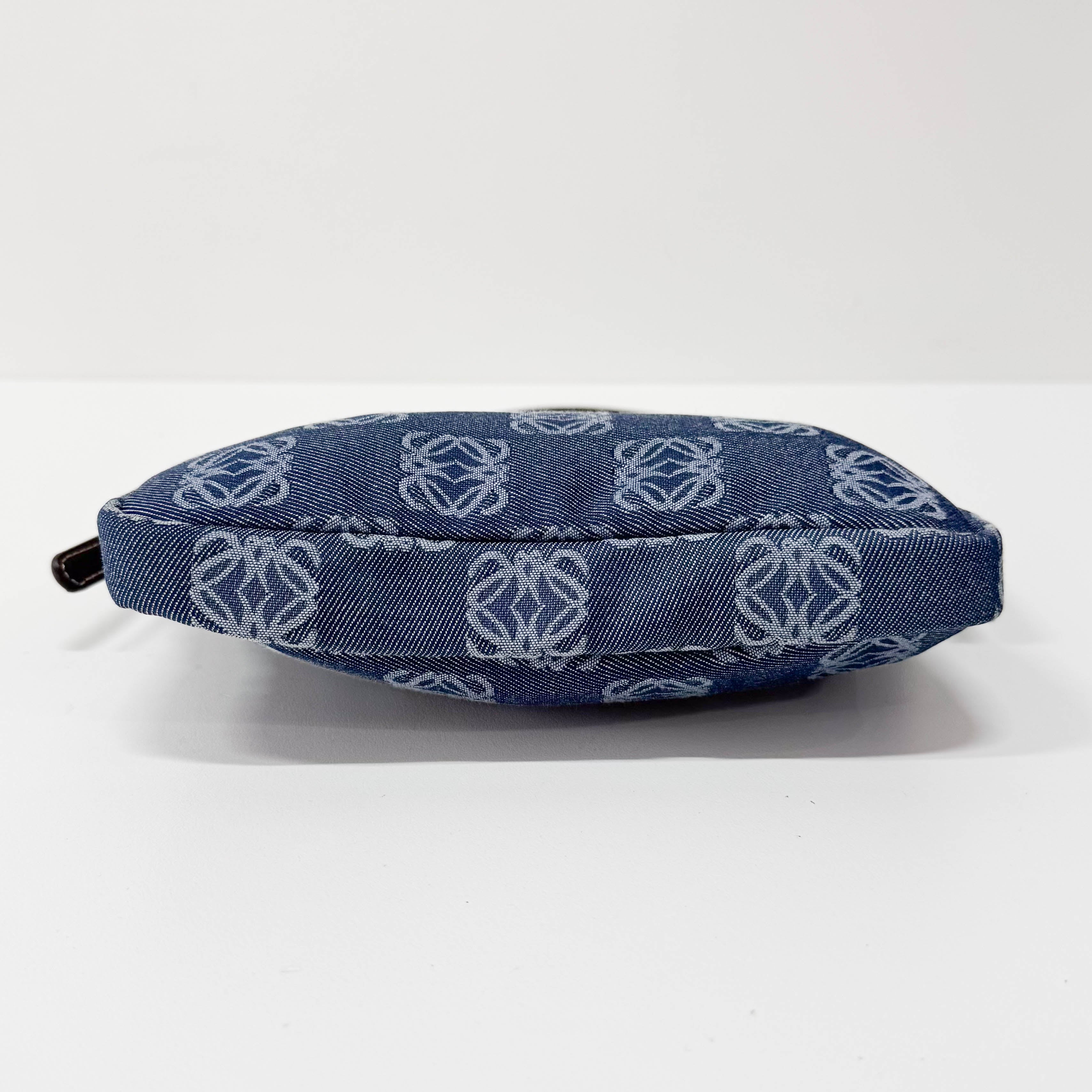 Anagram Blue Canvas Shoulder Bag