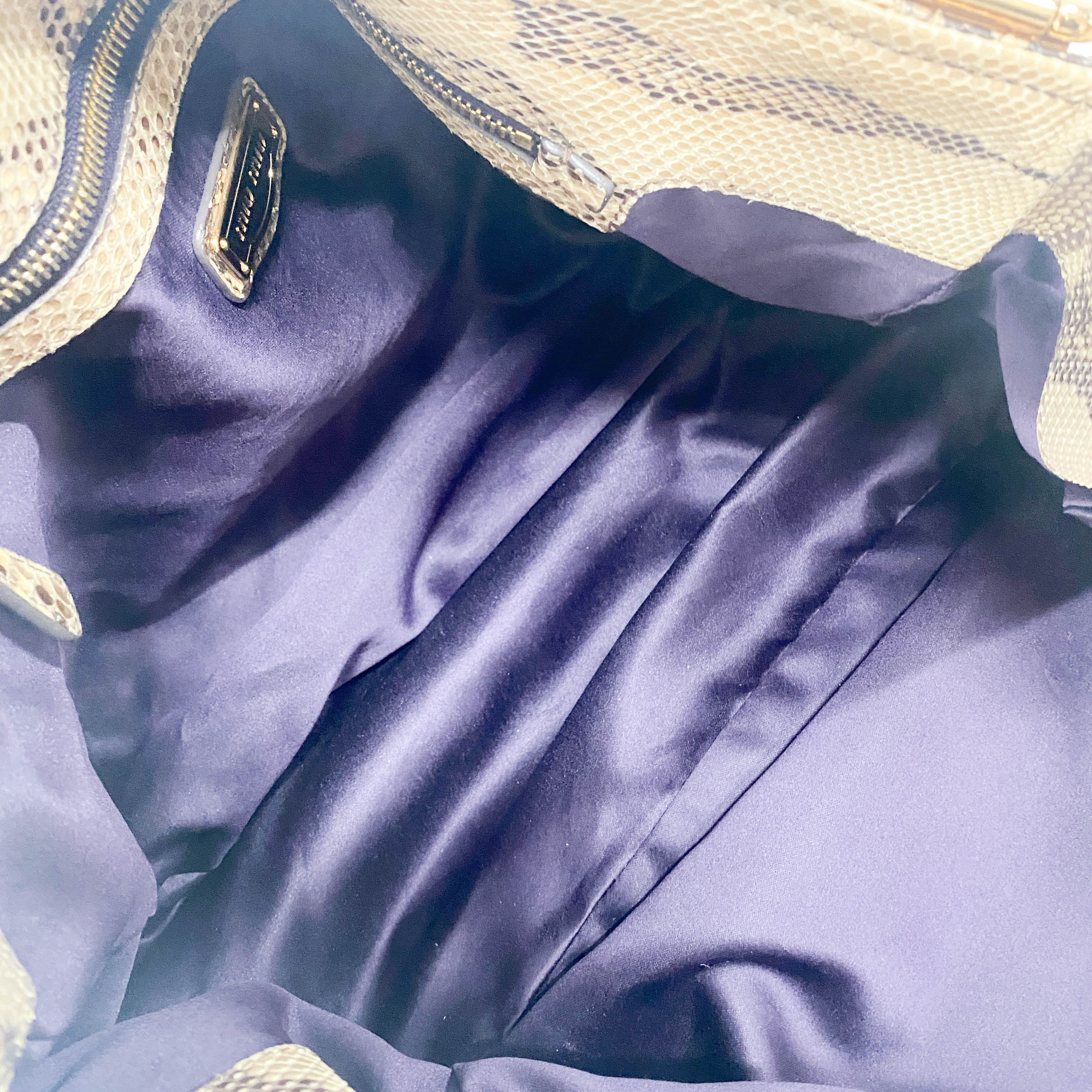 Yellow Embossed Python Leather