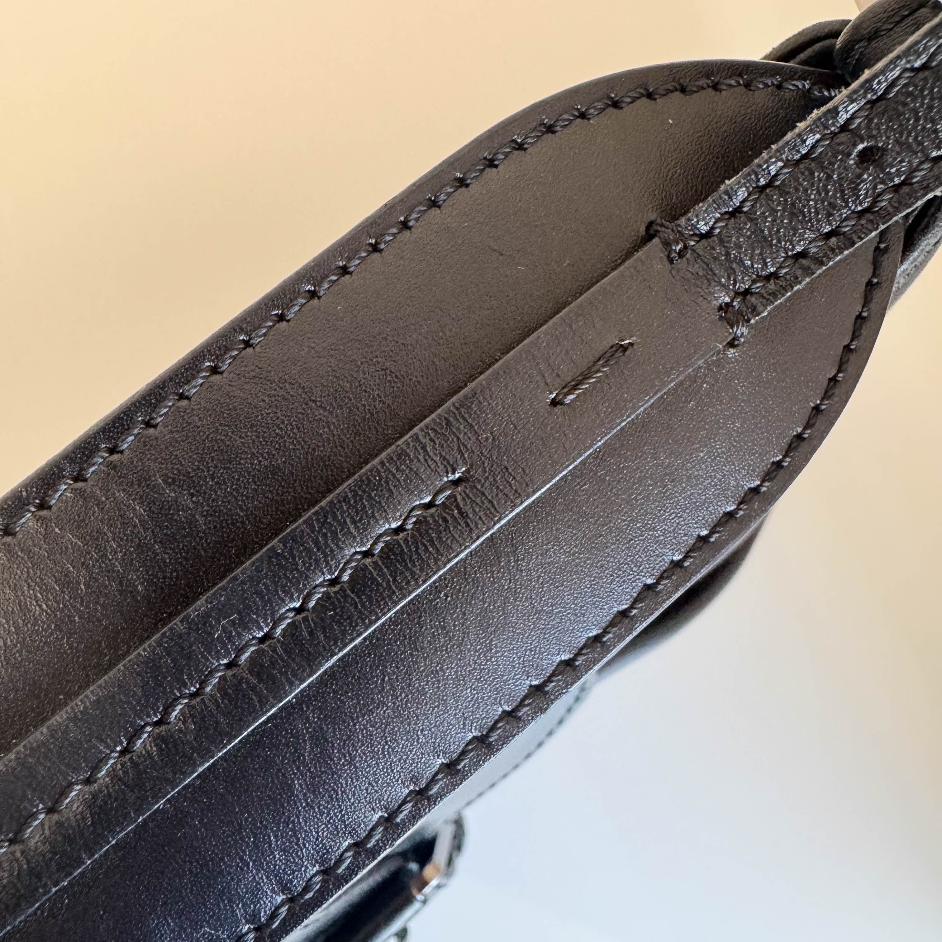 Vintage Black Logo Buckle Shoulder Bag