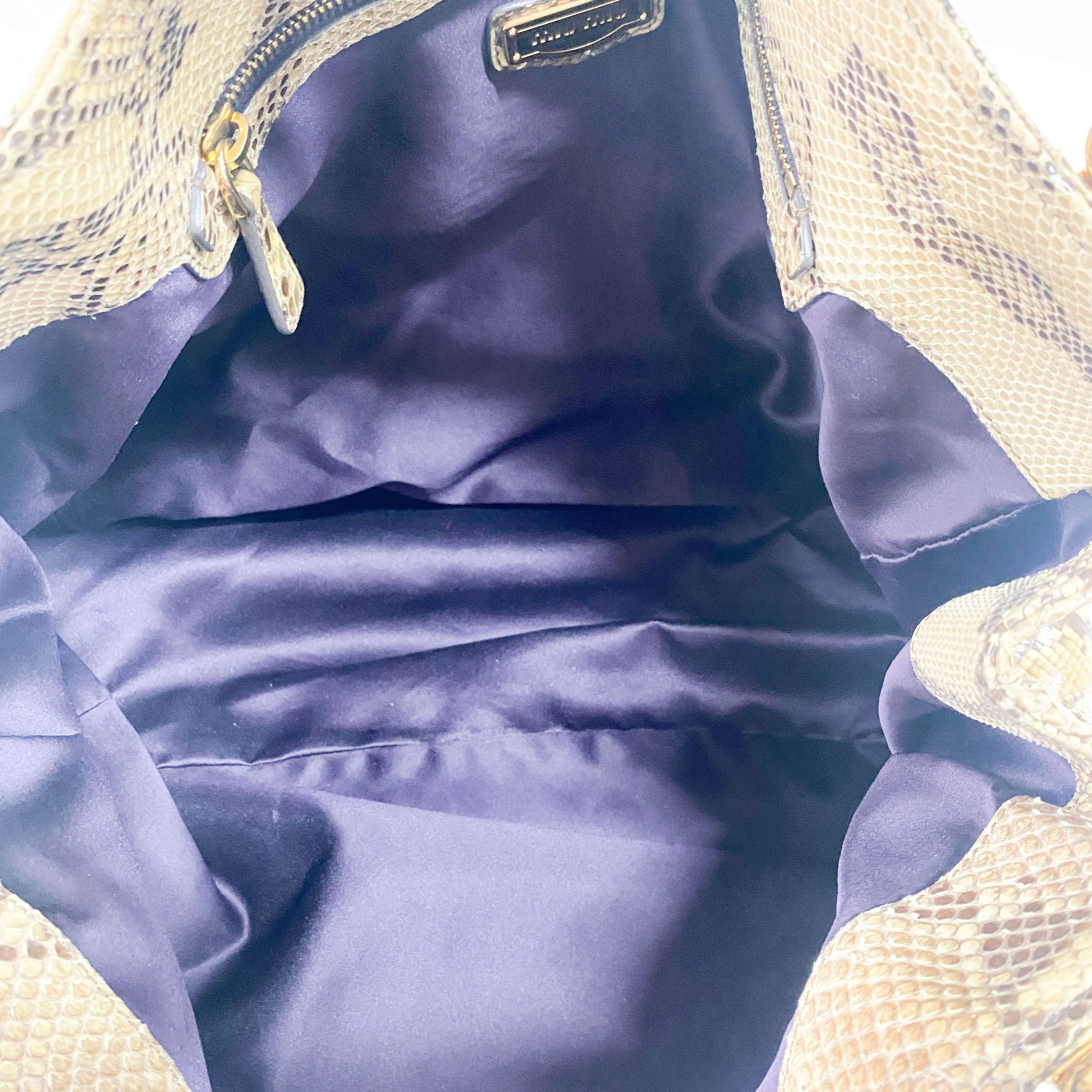 Yellow Embossed Python Leather