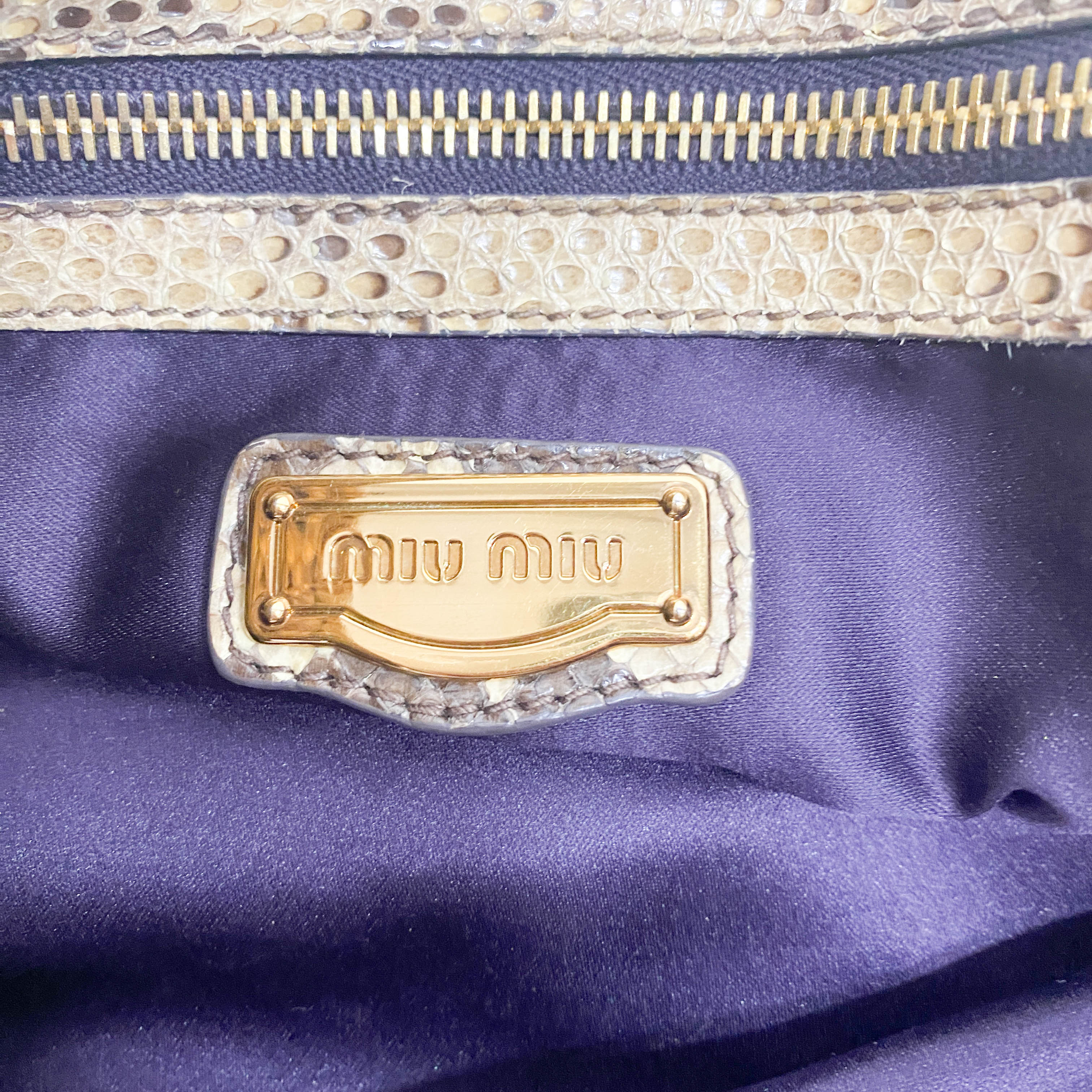 Yellow Embossed Python Leather