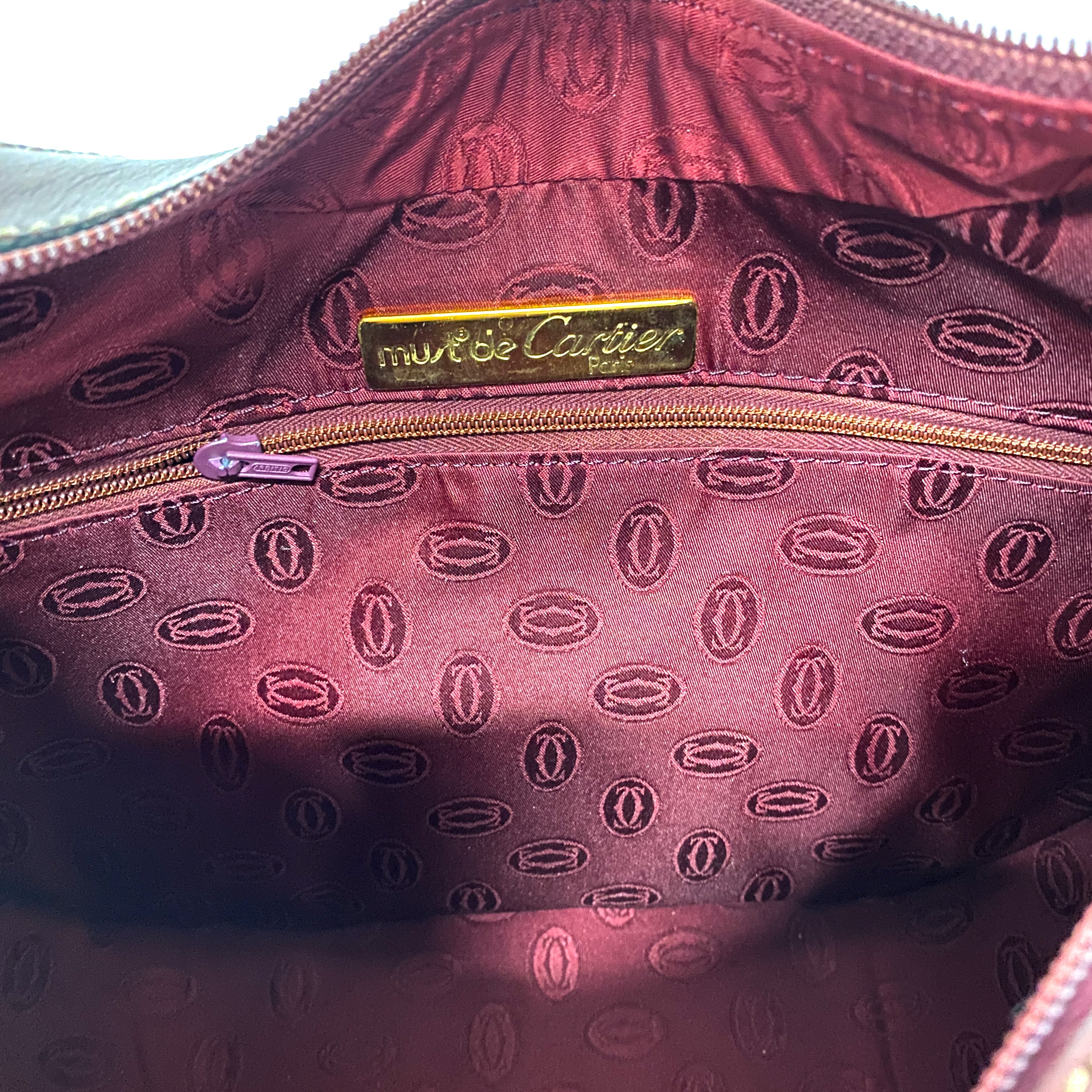 Must de Cartier Burgundy Shoulder Bag