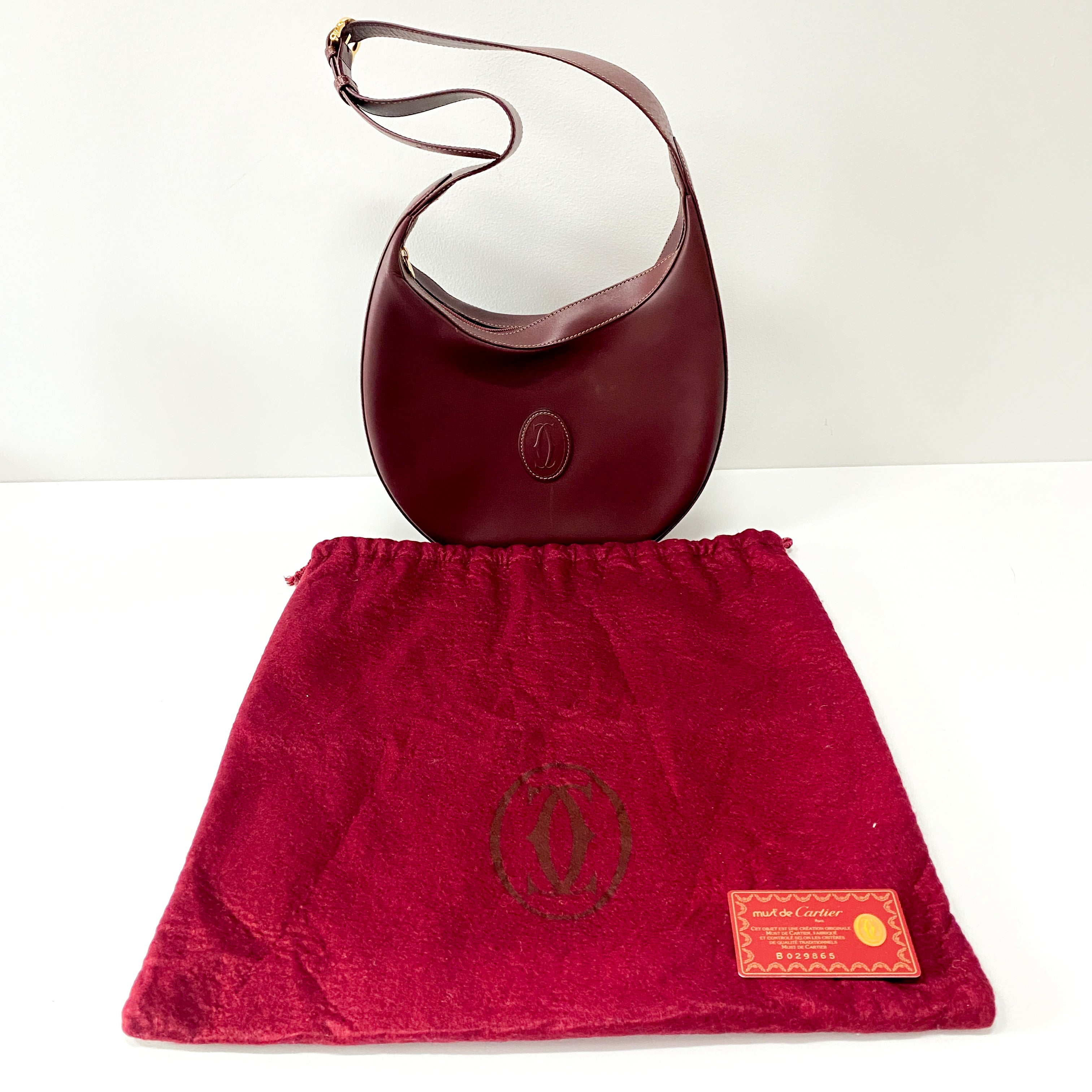Must de Cartier Burgundy Shoulder Bag