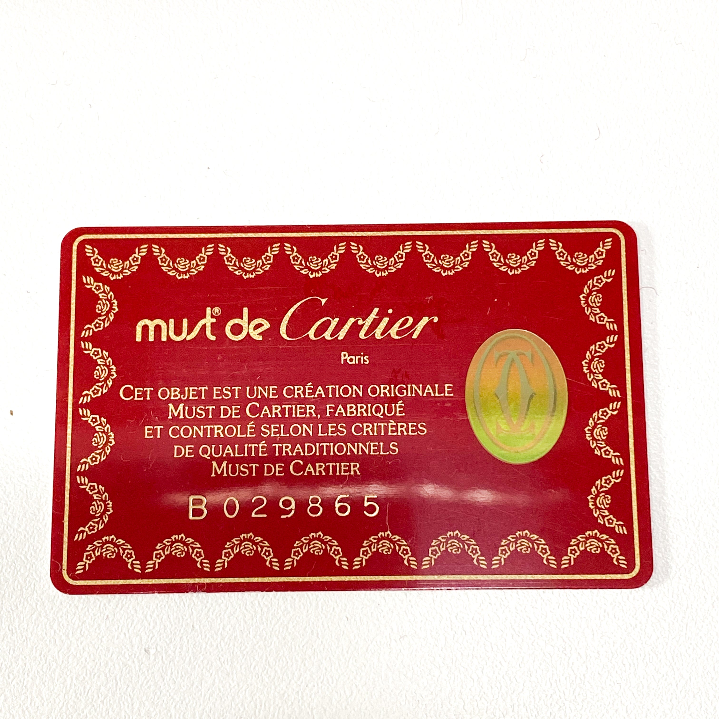 Must de Cartier Burgundy Shoulder Bag