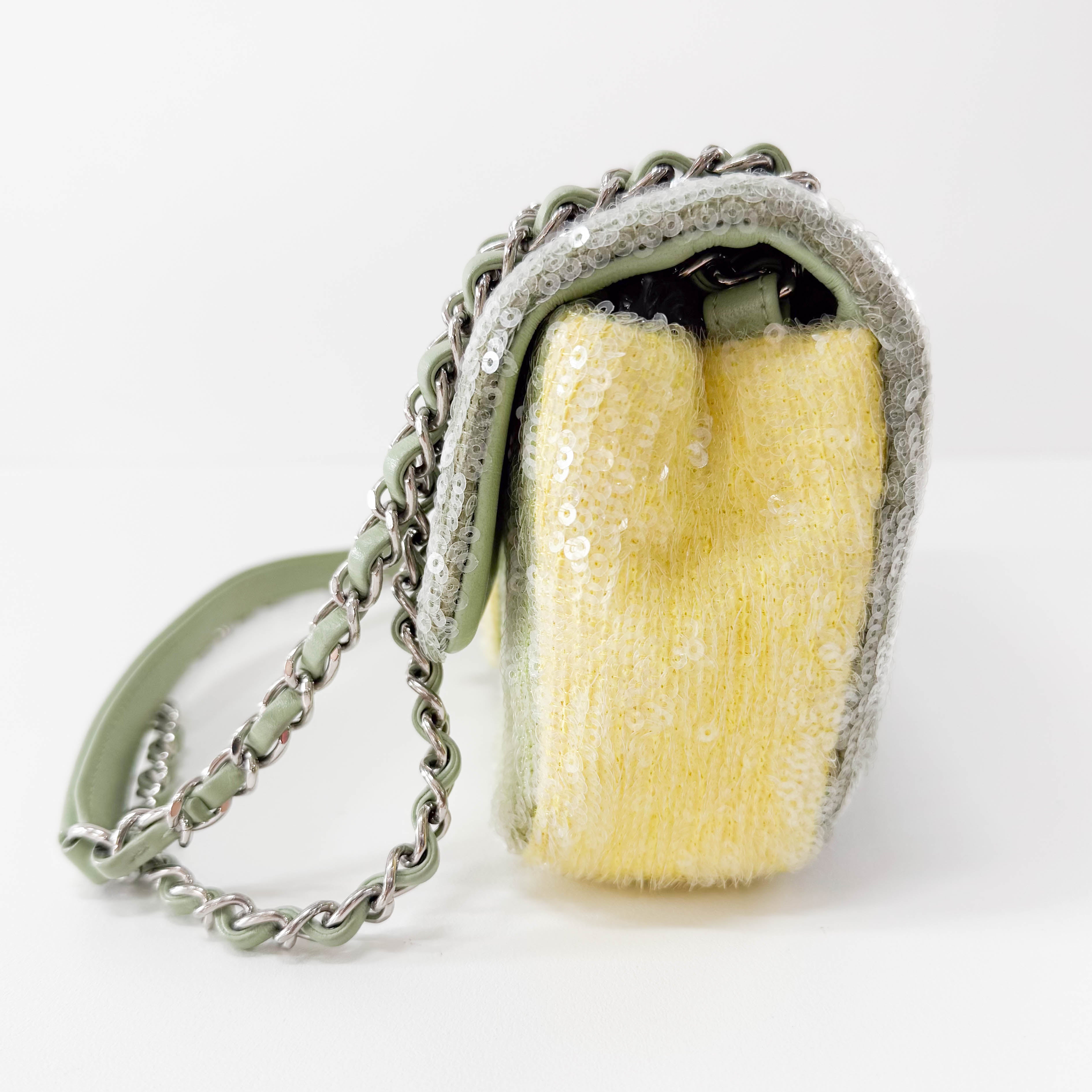 Waterfall Classic Flap Sequin Green Bag