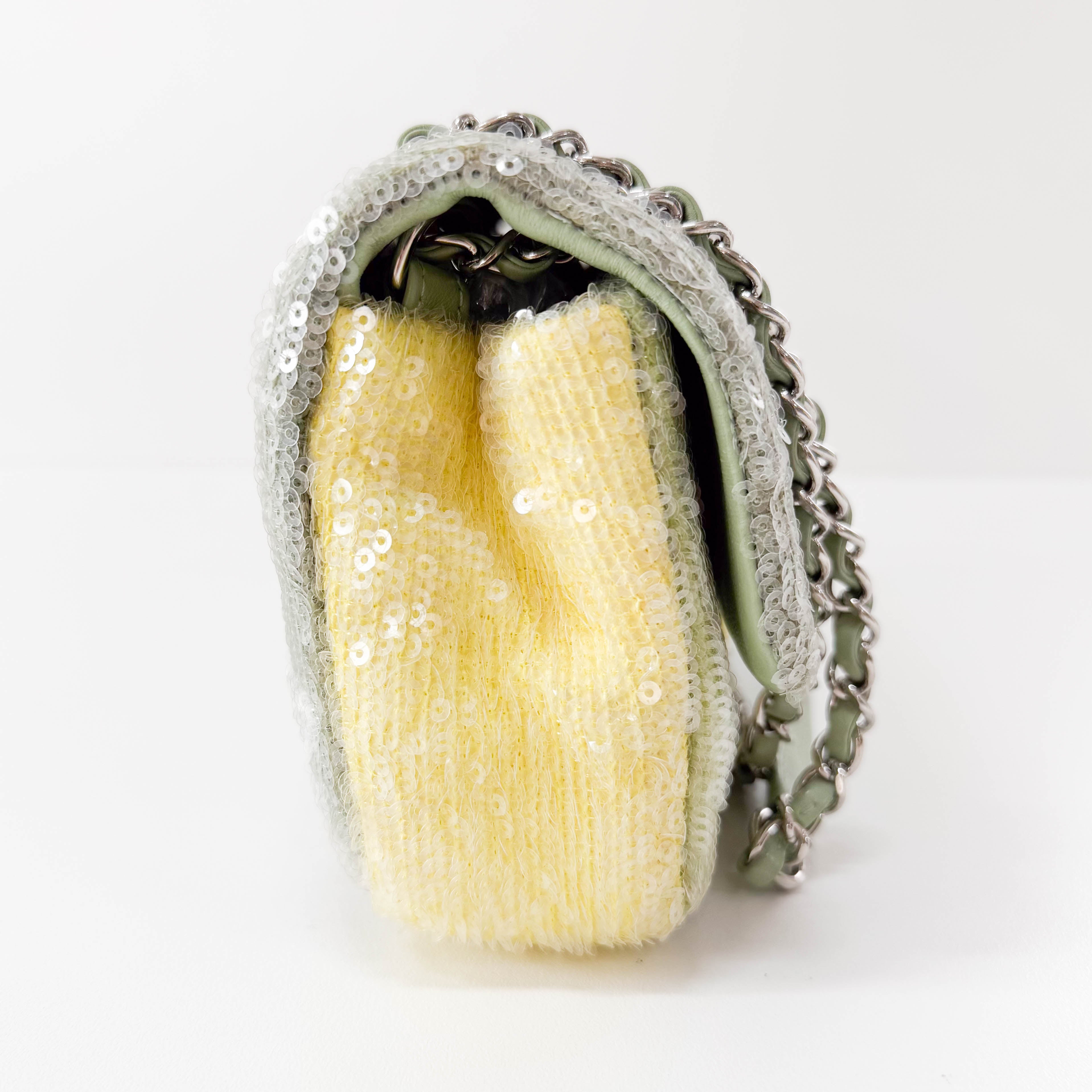 Waterfall Classic Flap Sequin Green Bag
