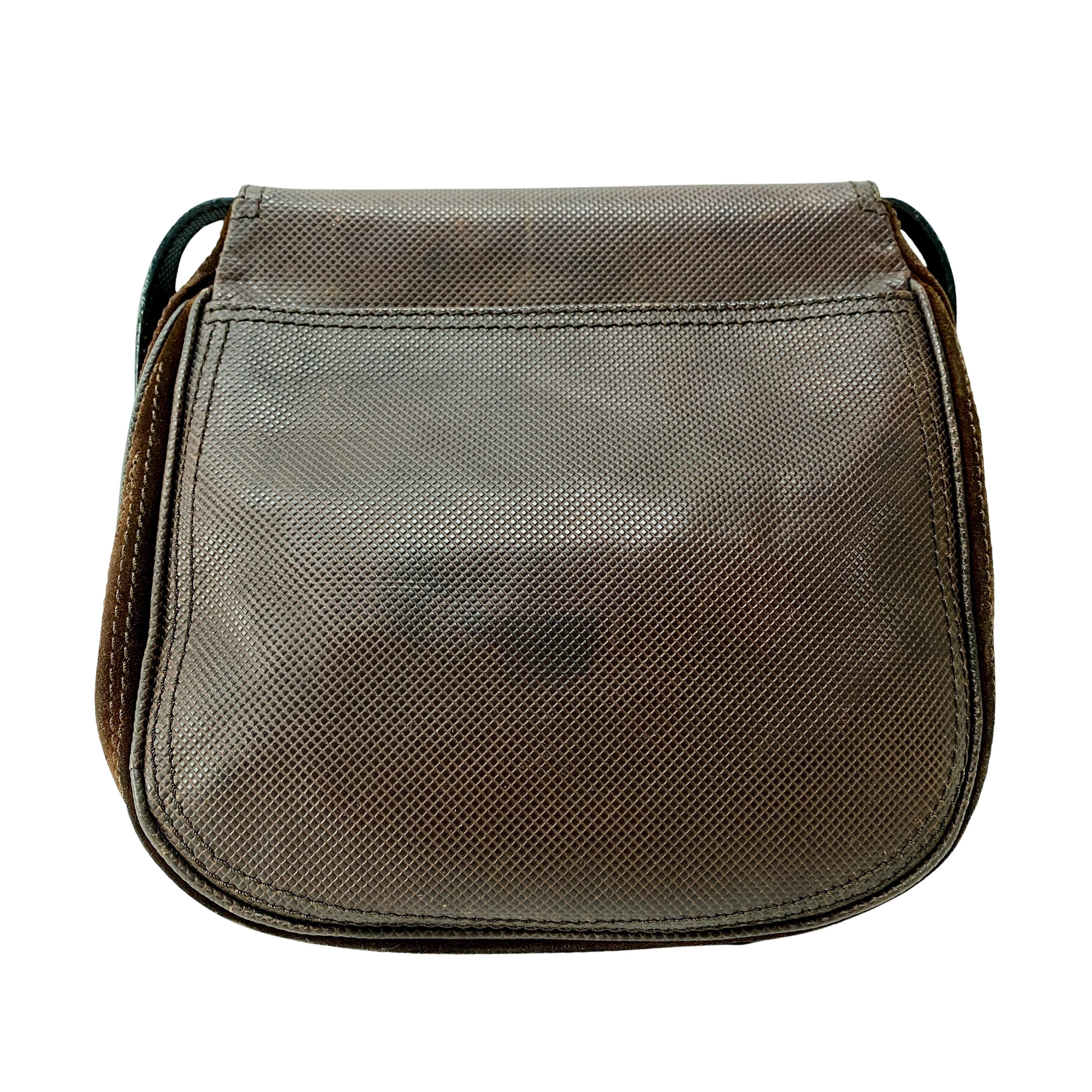 Vintage Brown Suede Shoulder Bag