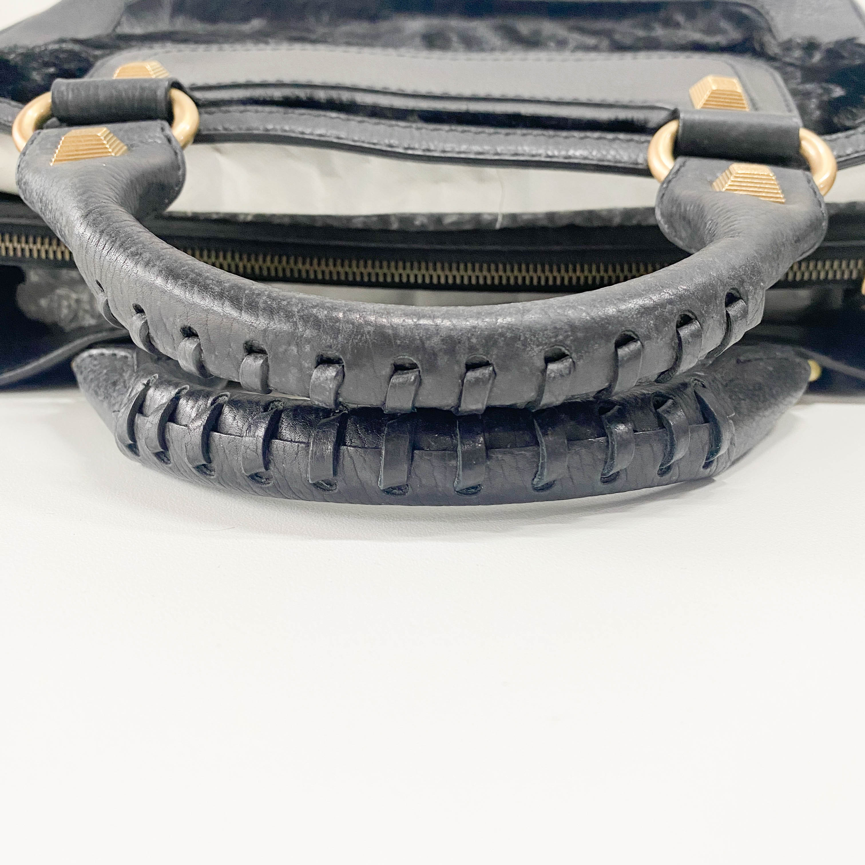 Black Pony Hair & Leather Handbag