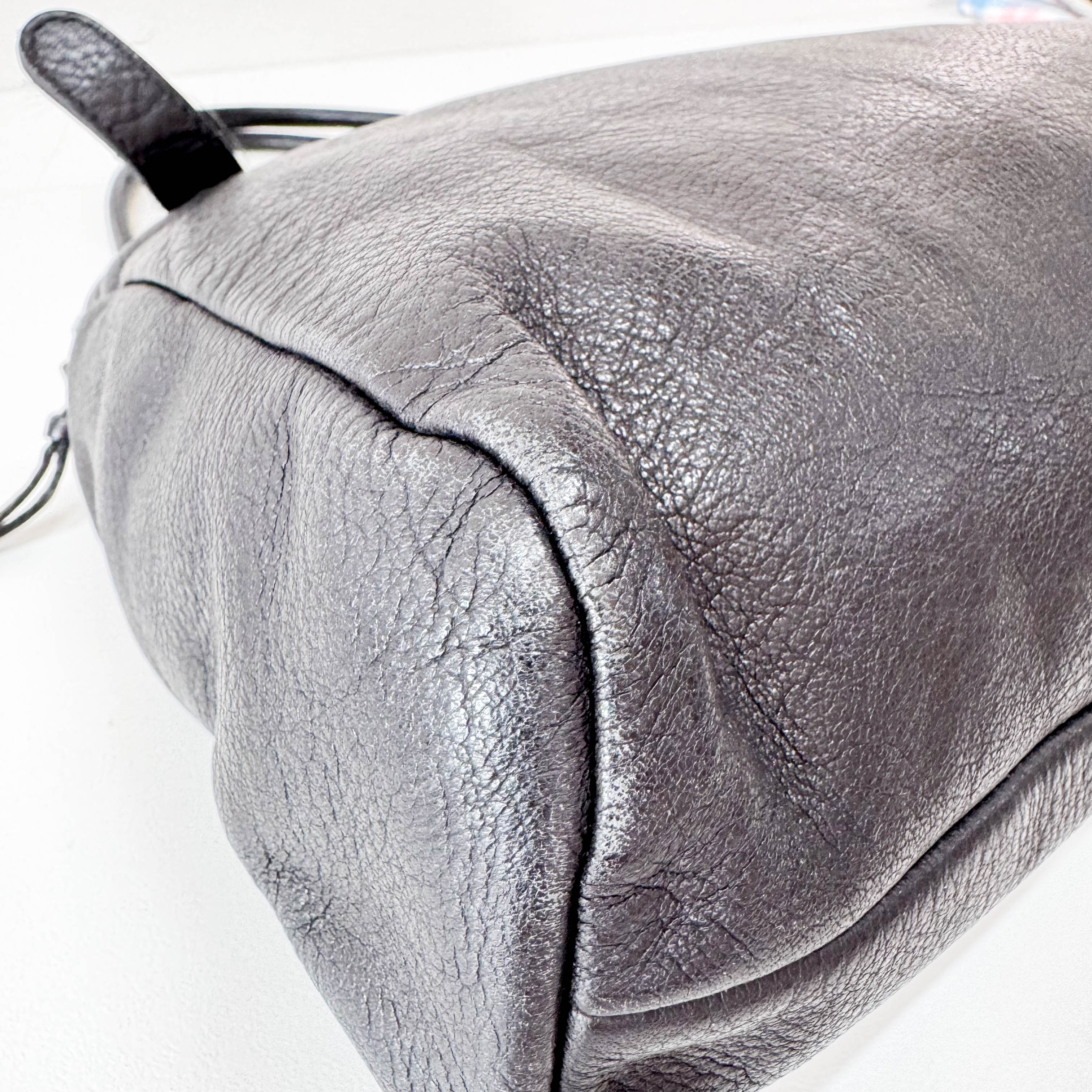 Archive Black Leather Shoulder Bag