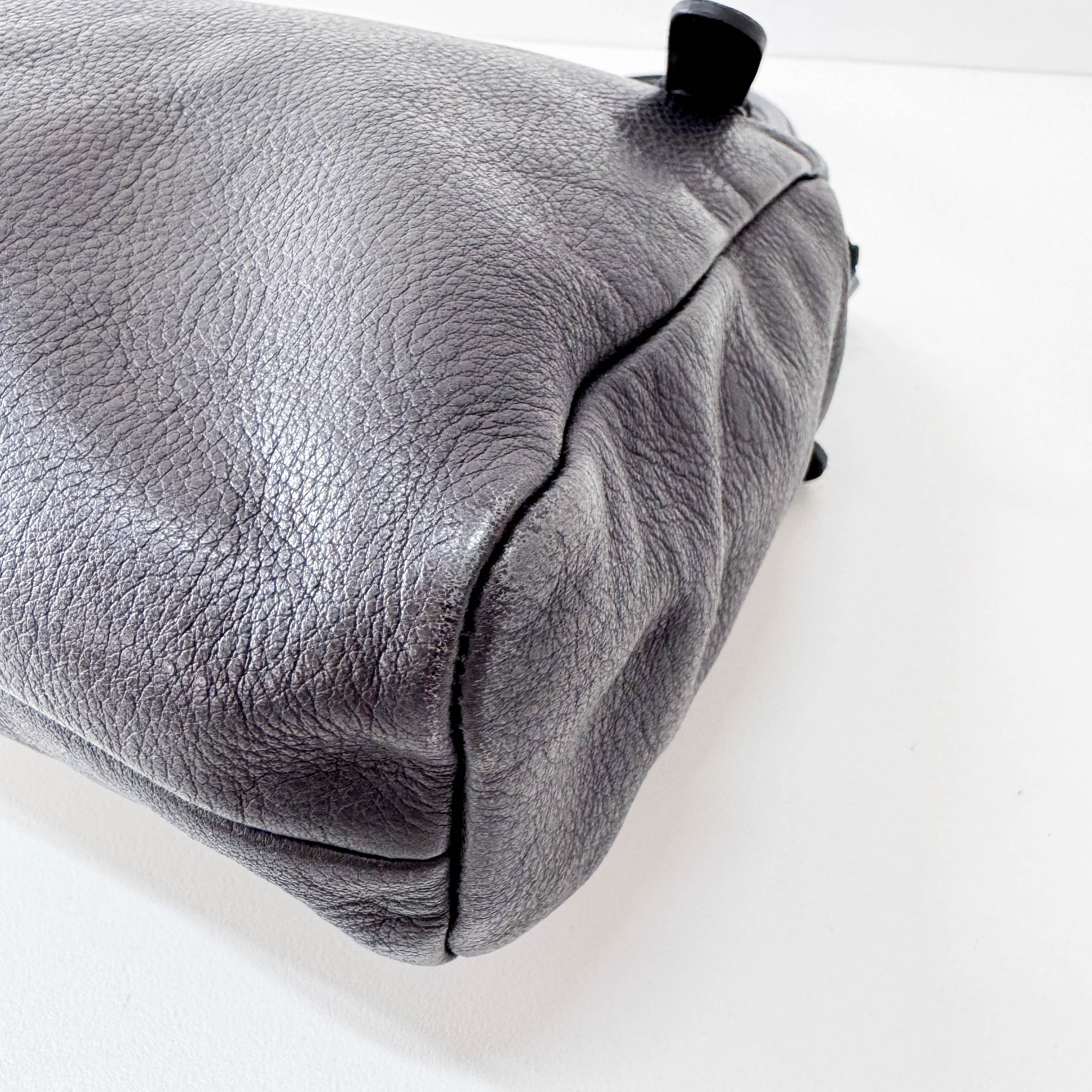 Archive Black Leather Shoulder Bag