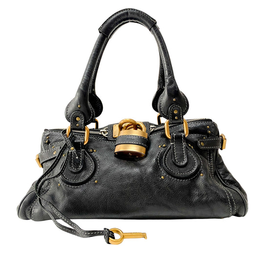 Paddington Black Leather Bag