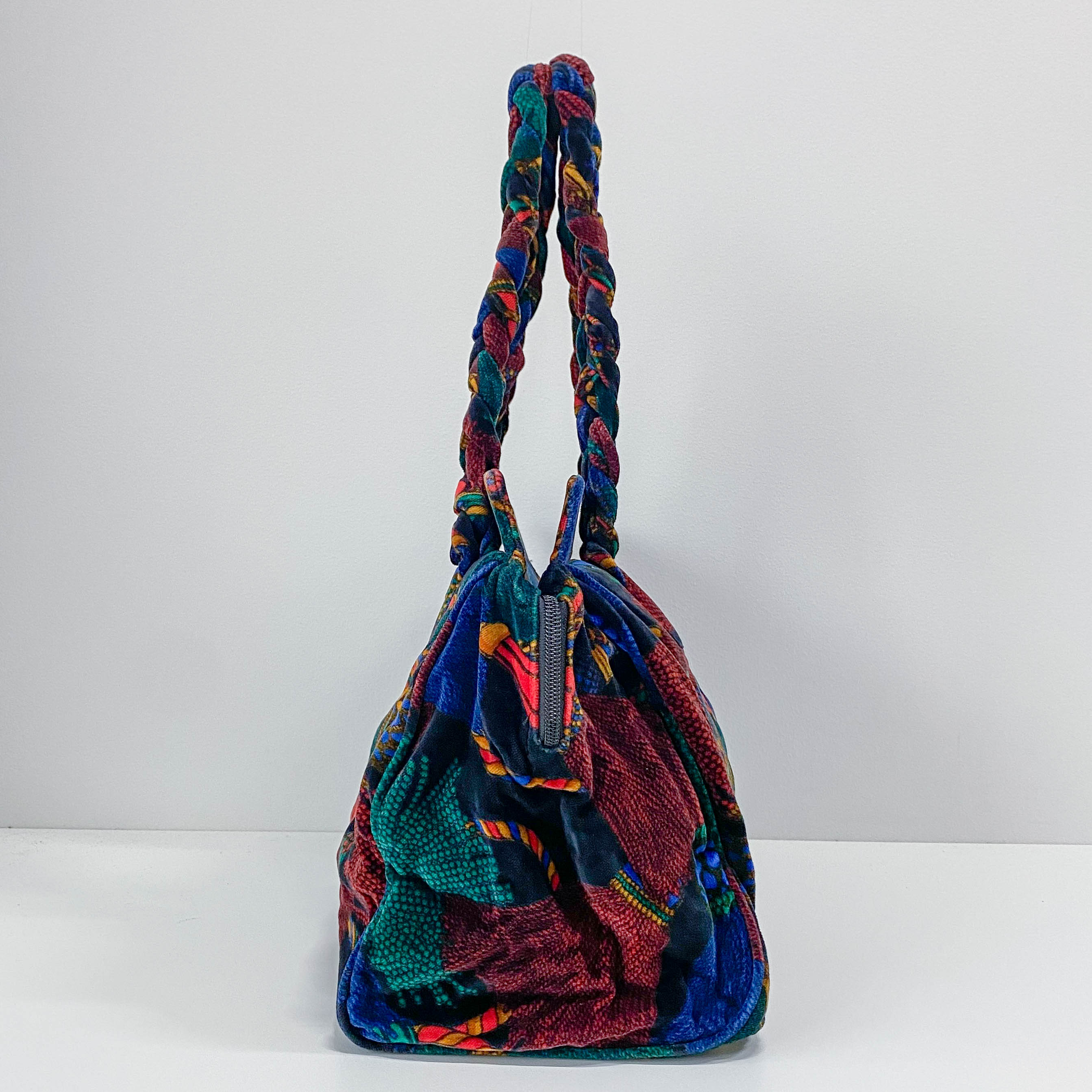 Multi-colour Velvet Tote Bag