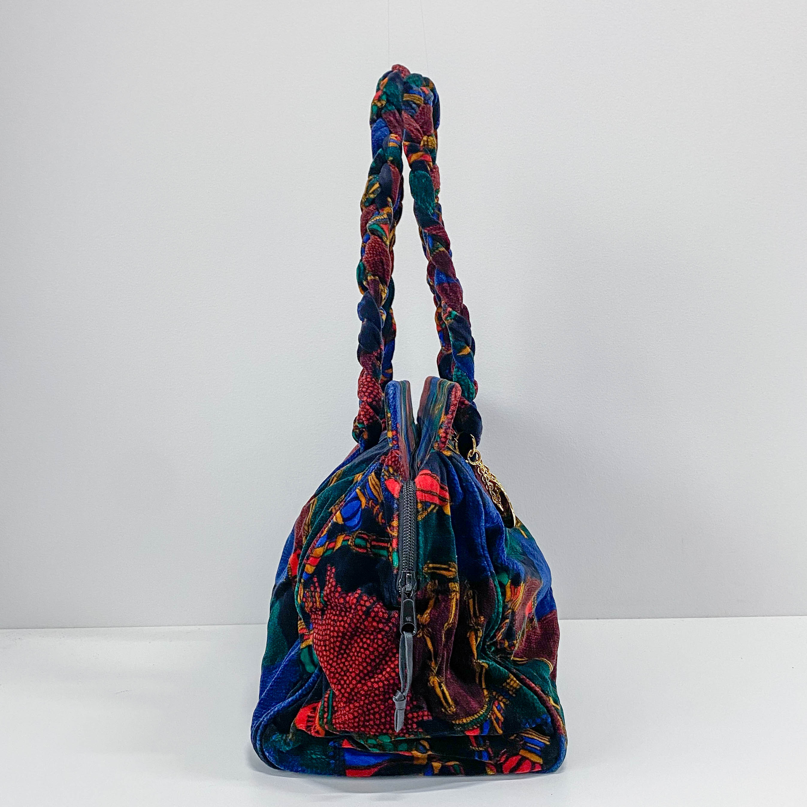 Multi-colour Velvet Tote Bag